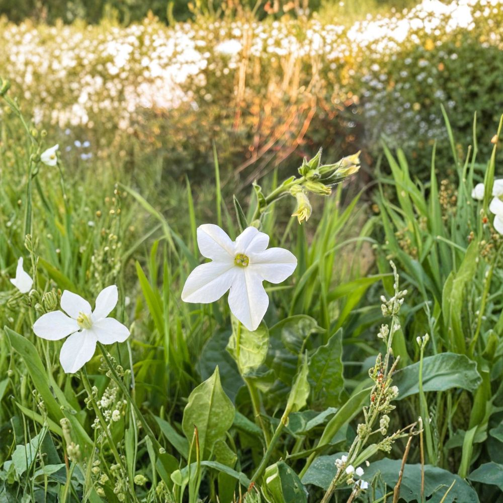 Organic Jasmine Tobacco Seeds Nicotiana alata – 1000+ Night Fragrant Flower Seeds for Pollinator Gardens
