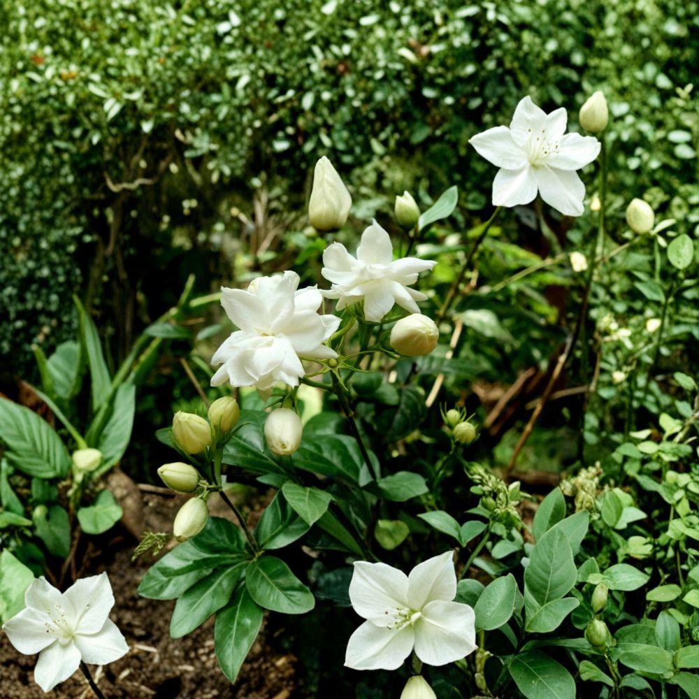 Jasmine Sambac Live Plant – 12" Tall Fragrant White Flowering Arabian Jasmine for Indoor & Patio