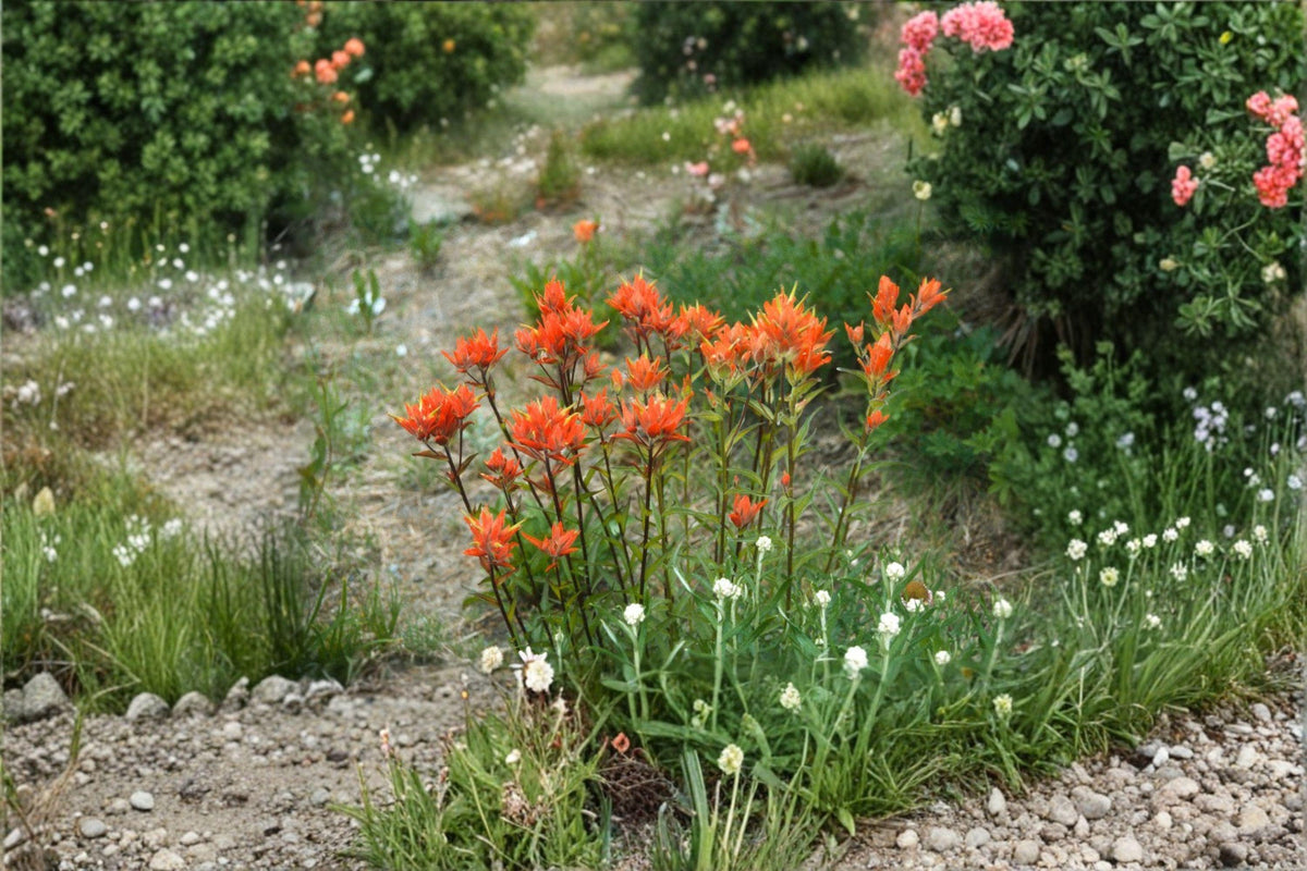 Giant Red Indian Paintbrush Seeds - 300 Premium Castilleja miniata - Native Mountain Wildflower for Pollinator Gardens