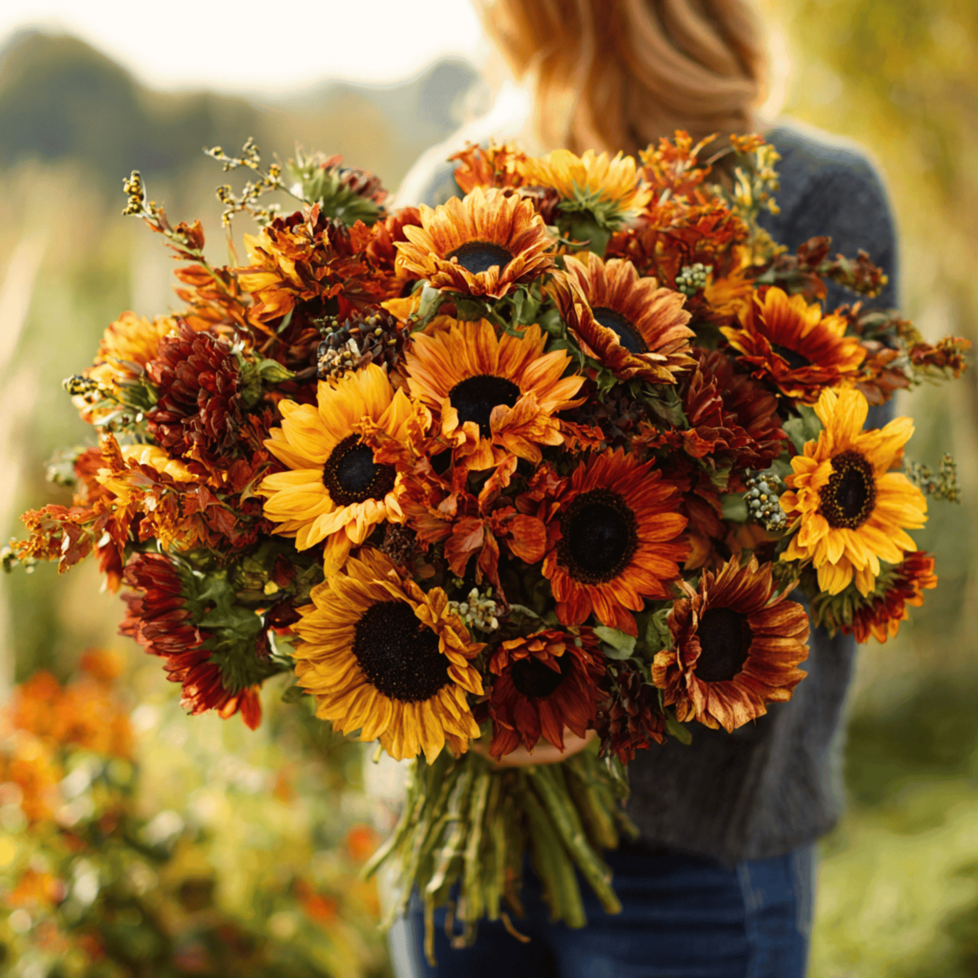 Autumn Beauty Sunflower Seeds – Heirloom, Branching, 5-8 Inch Flowers, Fall Colors, Helianthus annuus, for Cutting Gardens & Borders