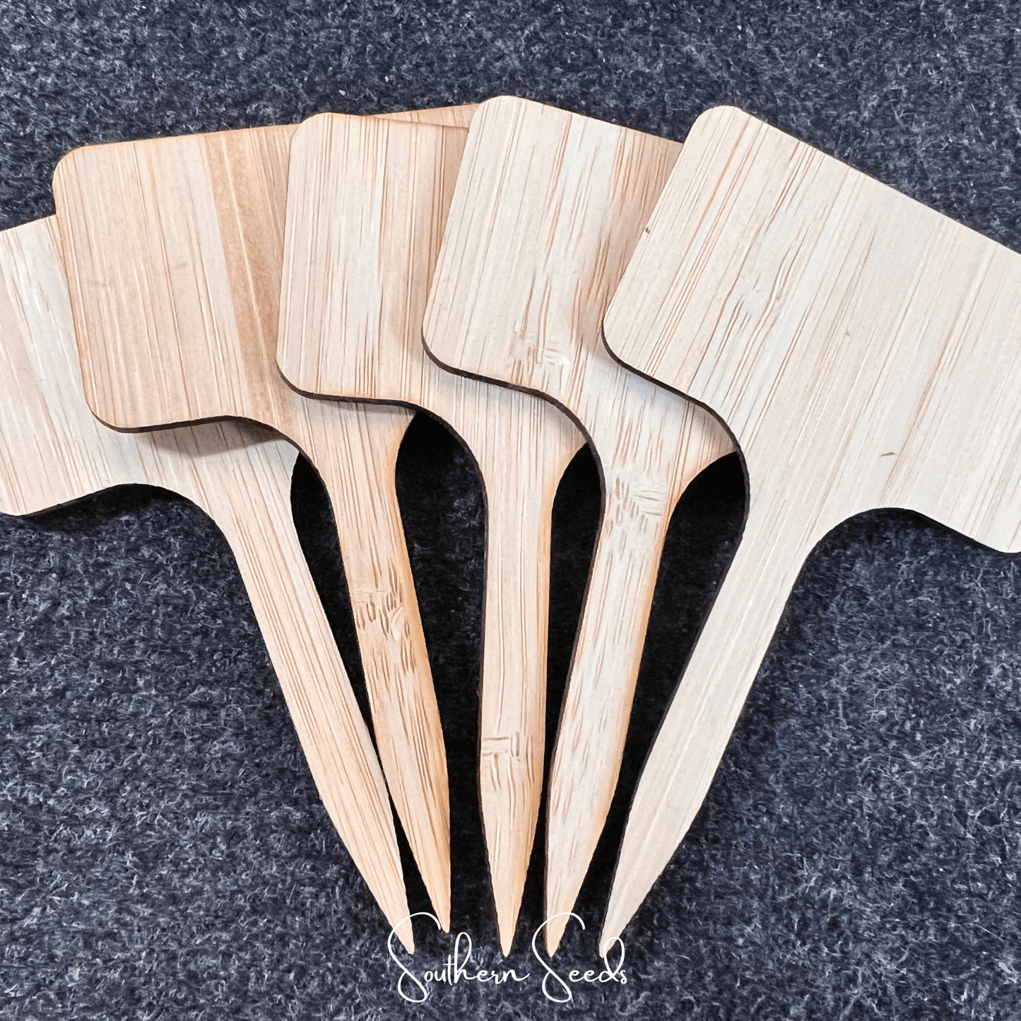 Bamboo Plant Markers 5 Count Eco-Friendly Garden Labels for Herbs Vegetables Flowers 2.36" x 3.94"