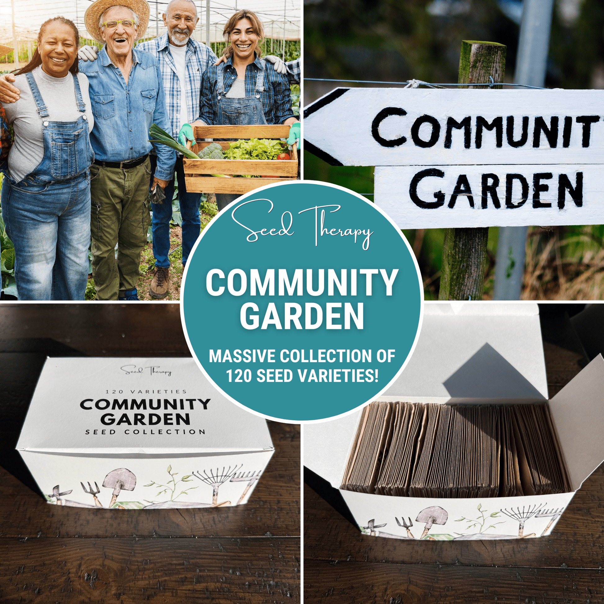 Community Garden Seed Vault – 120 Heirloom Vegetable, Fruit & Herb Seeds Collection for Sustainable Gardening