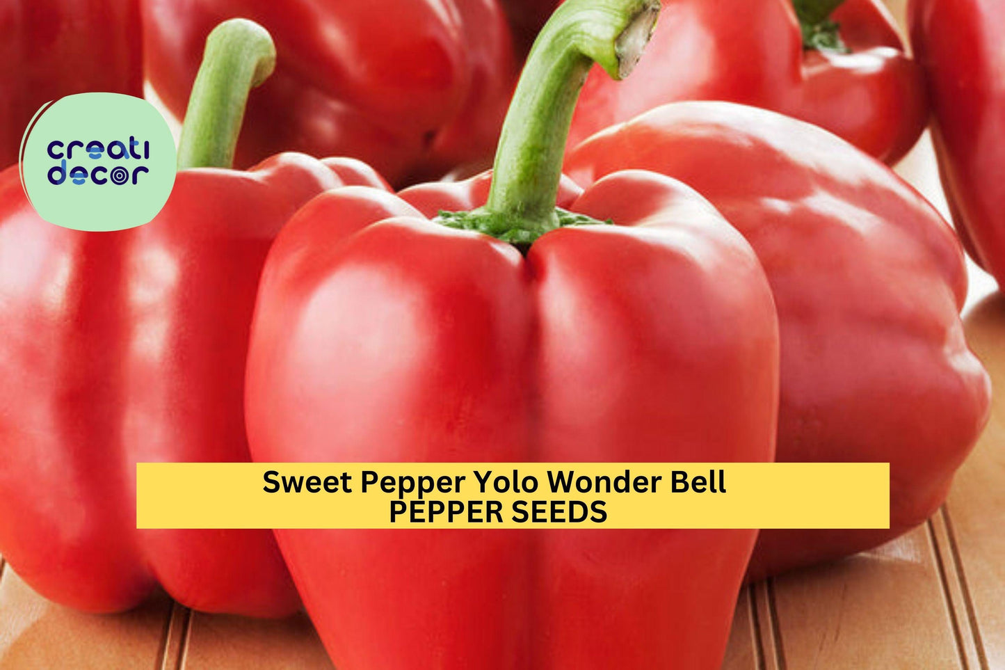 3pcs Yolo Wonder Bell Pepper Seeds – Sweet Green to Red, Capsicum annuum, for Containers & Gardens