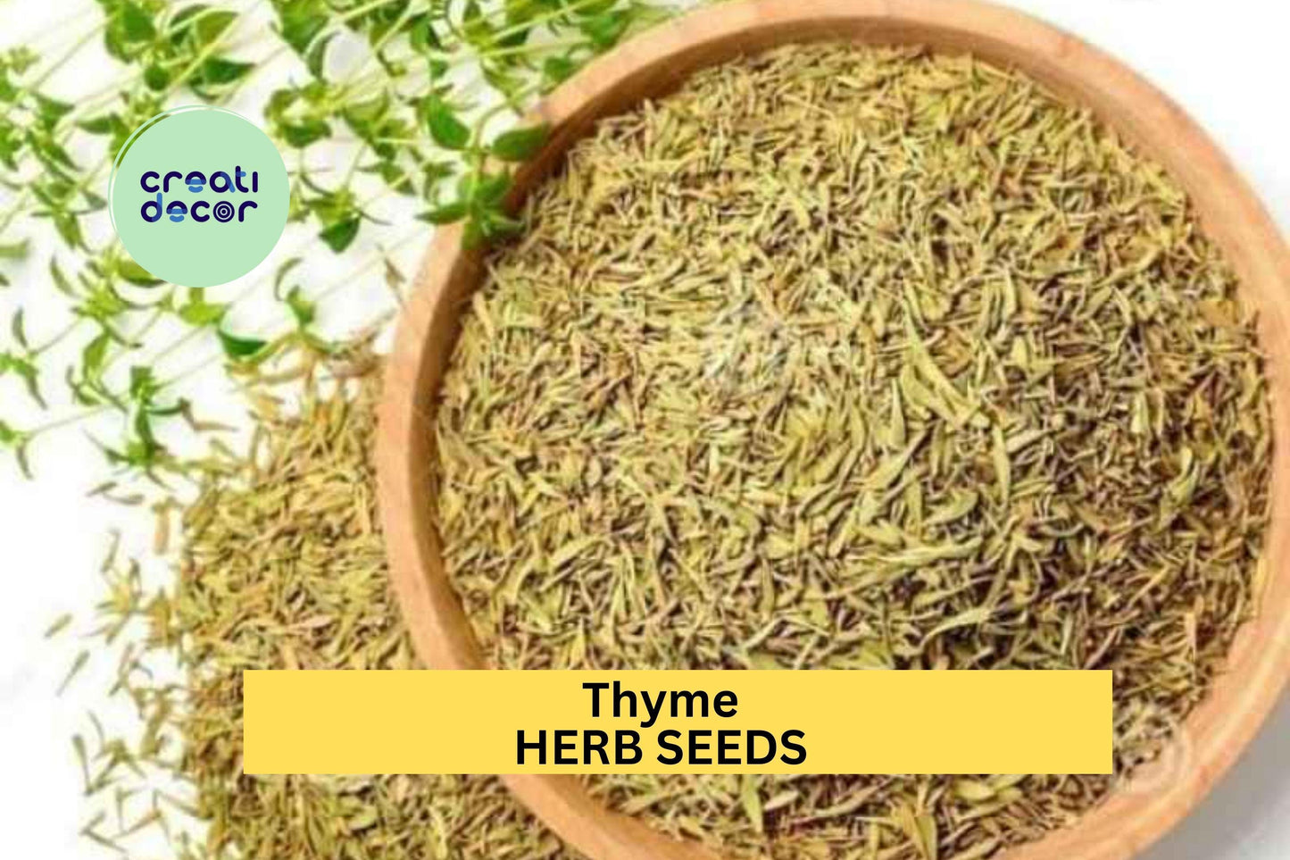 3pcs Thyme Seeds – Thymus vulgaris Aromatic Culinary Herb for Containers, Borders, Rock Gardens, Kitchen Garden Planting
