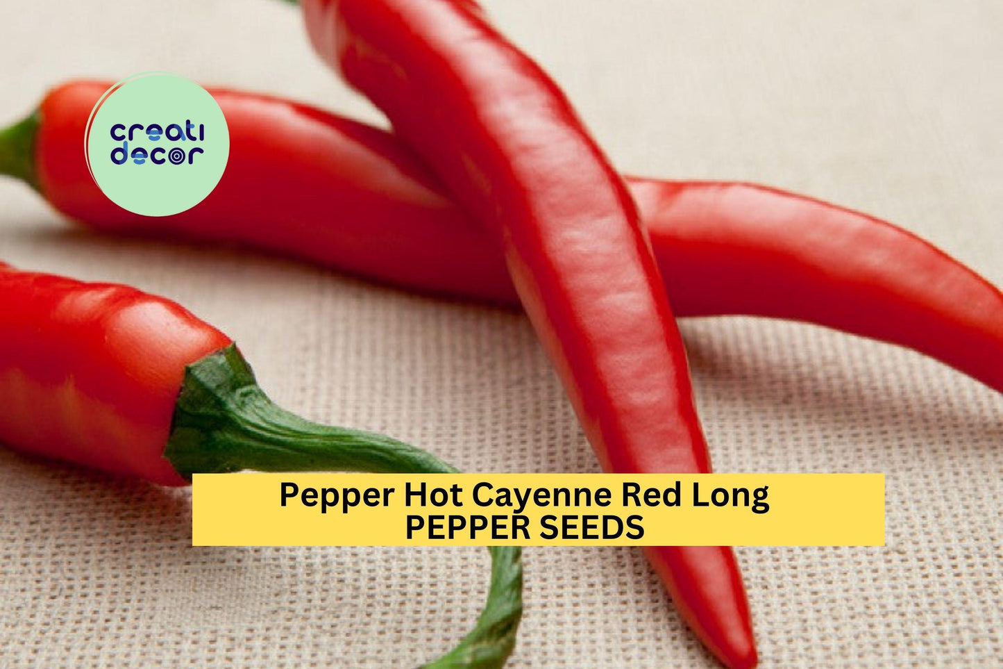 Cayenne Red Long Hot Pepper Seeds 3 Pack – Heirloom Chili for Drying, Powder, Spicy Garden Planting – Capsicum annuum