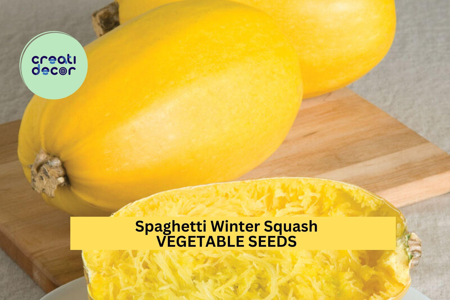 3pcs Vegetable Spaghetti Squash Seeds – Cucurbita pepo Low Carb Pasta Alternative, Easy to Grow Nutritious Winter Squash Seeds