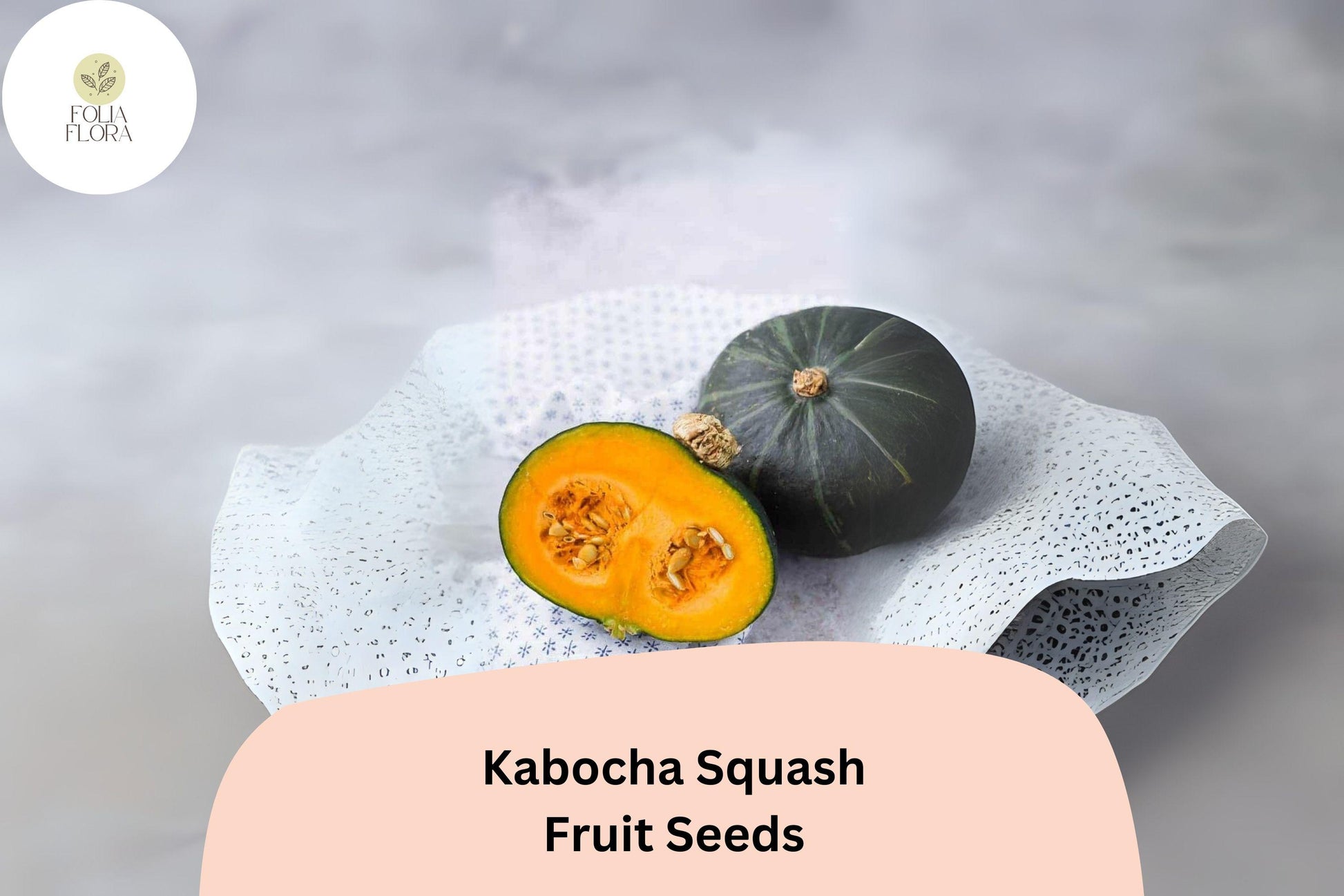 Kabocha Squash Seeds – Heirloom Japanese Pumpkin, 15 Pack, Cucurbita maxima, Sweet Nutty Flavor, Vegetable, Green Skin
