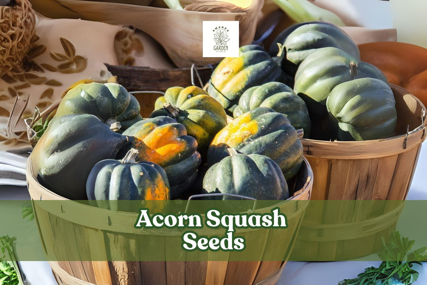 Acorn Squash Seeds – Cucurbita pepo King Table – Sweet Nutritious Winter Squash for Roasting & Baking