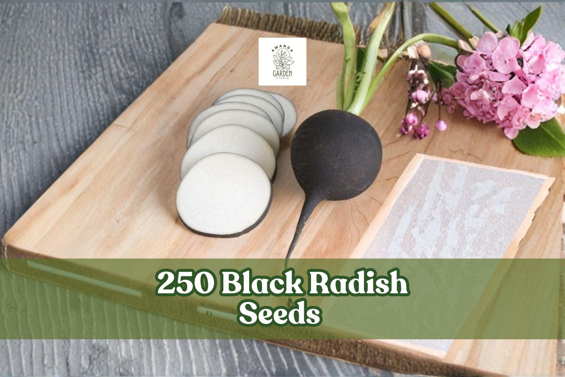 Black Radish Seeds 250-Pack | Raphanus sativus | Heirloom Garden Vegetable for Spring & Fall Planting