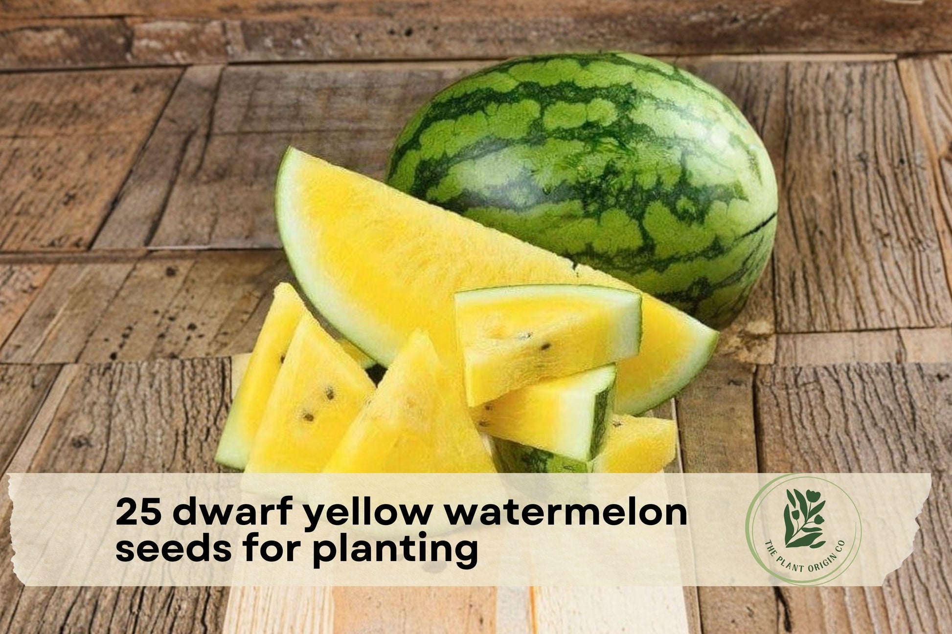 Dwarf Yellow Watermelon Seeds – Compact Citrullus lanatus for Small Gardens, Containers, Raised Beds, Yellow Flesh Fruit