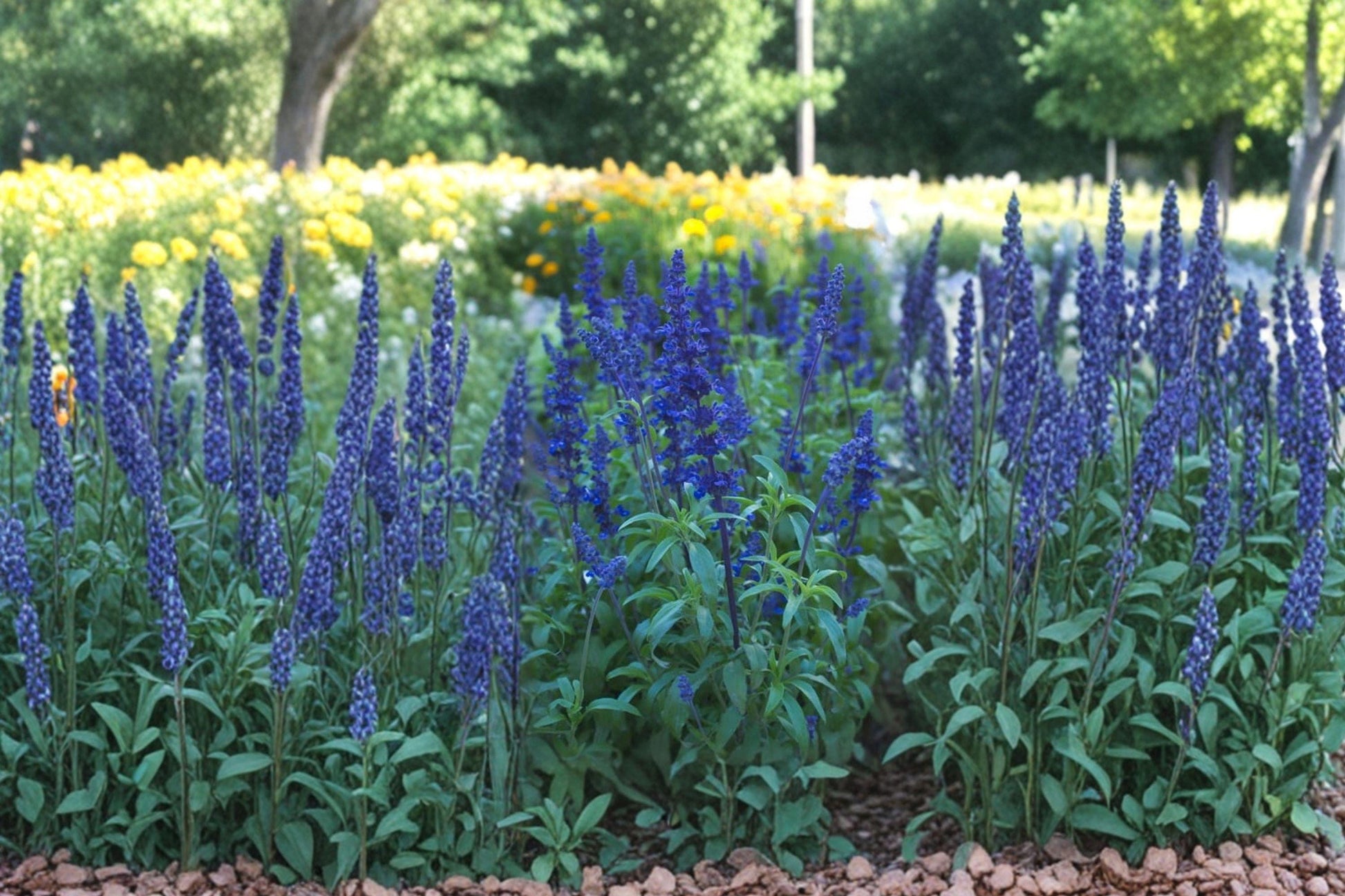 Blue Sage Seeds - Salvia Farinacea, Pollinator Garden, Drought Tolerant, Perennial, 100 Seeds