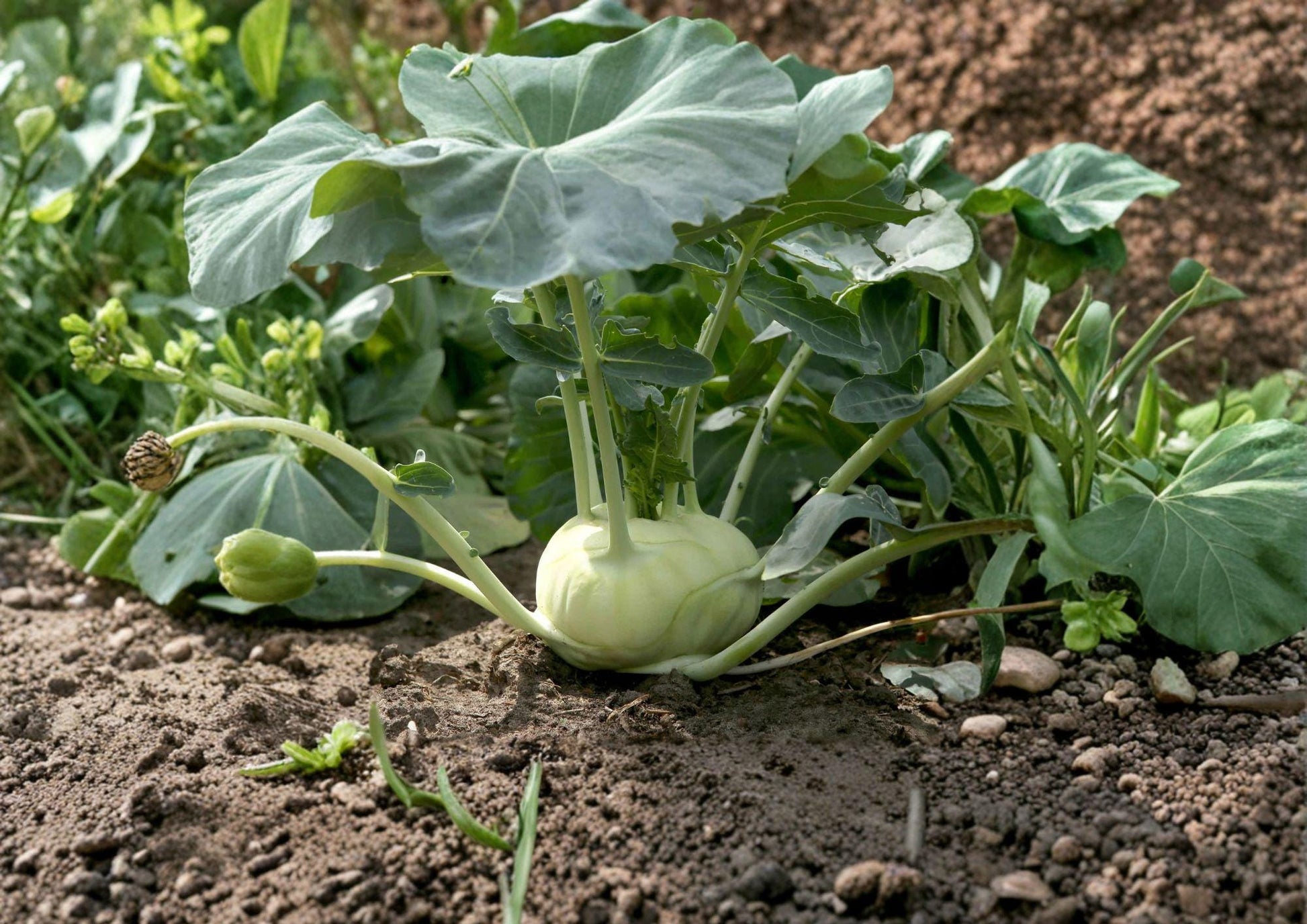 White Vienna Kohlrabi Seeds – Heirloom Crisp Garden Vegetable, White Flesh, Cool-Season, 100 Seeds