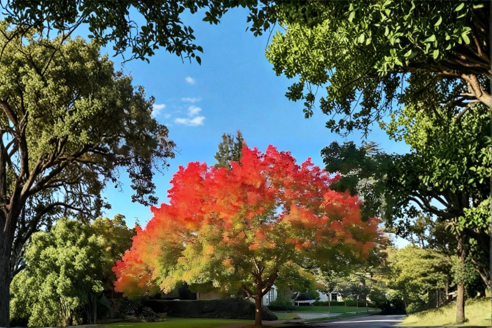 Chinese Pistache Live Plant - 18" Ornamental Tree with Vibrant Fall Foliage - Pistacia chinensis