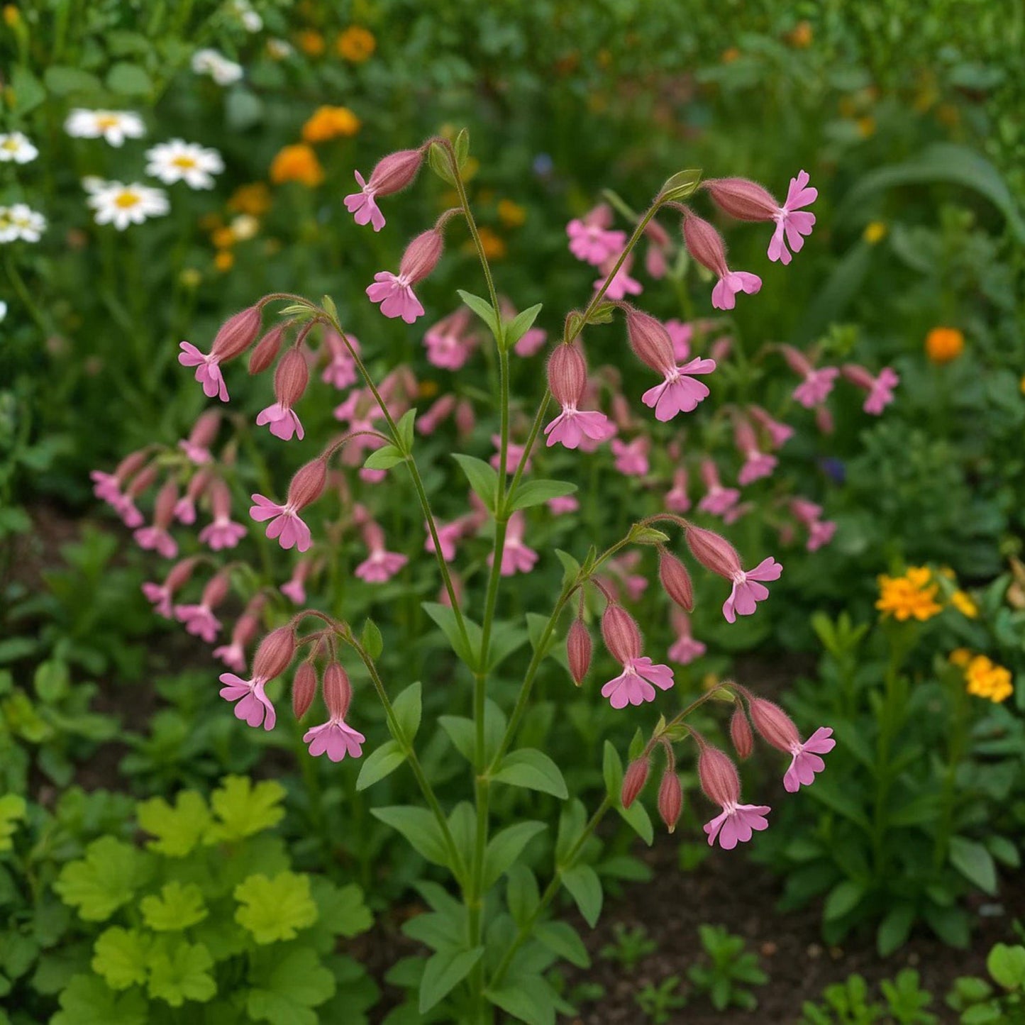 Nodding Catchfly Seeds, Pink Annual Flower, Silene pendula, 100 Seeds for Garden Beds, Borders & Containers