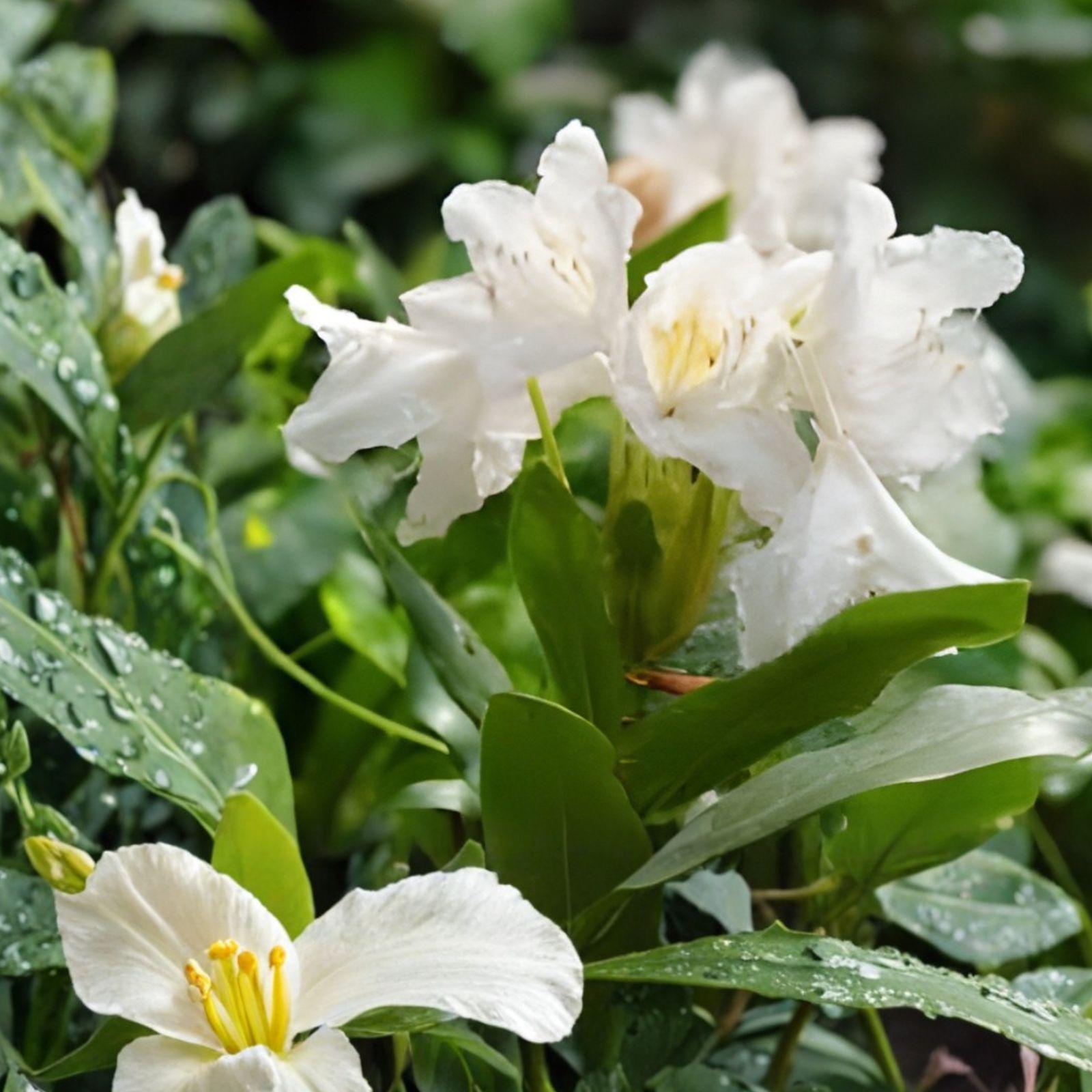 Rosebay Rhododendron Bare Root Plant – Evergreen Shrub with White to Purple Blooms, Rhododendron maximum