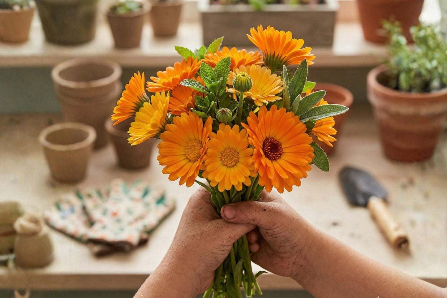 Calendula Seeds 100 Pacific Beauty Orange | Pot Marigold Calendula officinalis for Borders, Cut Flowers & Pollinator Gardens