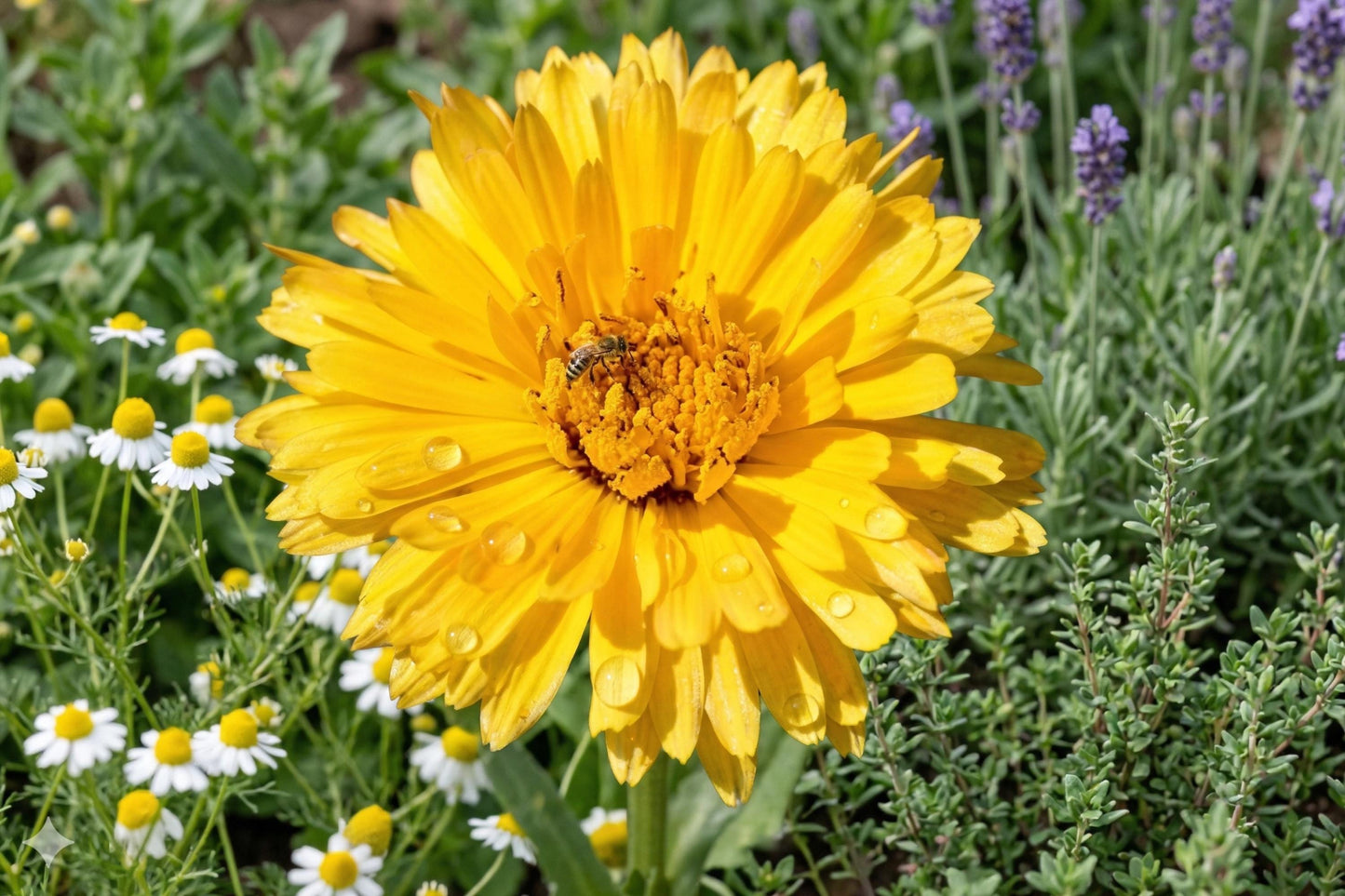 Calendula Seeds 100 Pacific Beauty Dark Yellow Bright Golden-Yellow Flowers Herb Garden, Border, Cut Flower, Pollinator-Friendly