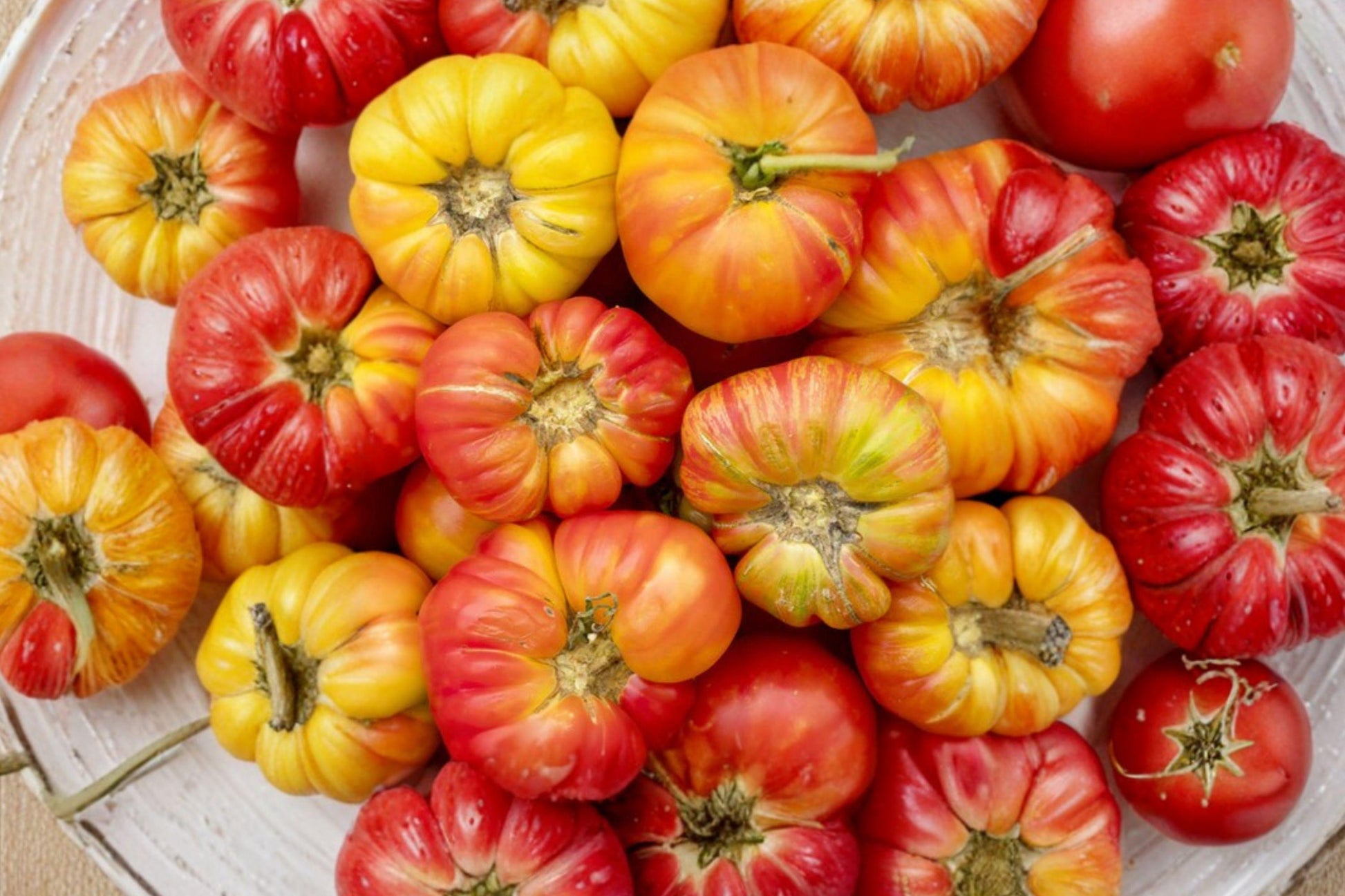 Vintage Wine Striped Heirloom Tomato Seeds – Rare Beefsteak, Indeterminate, 120+ Seeds for Large, Flavorful Fruits
