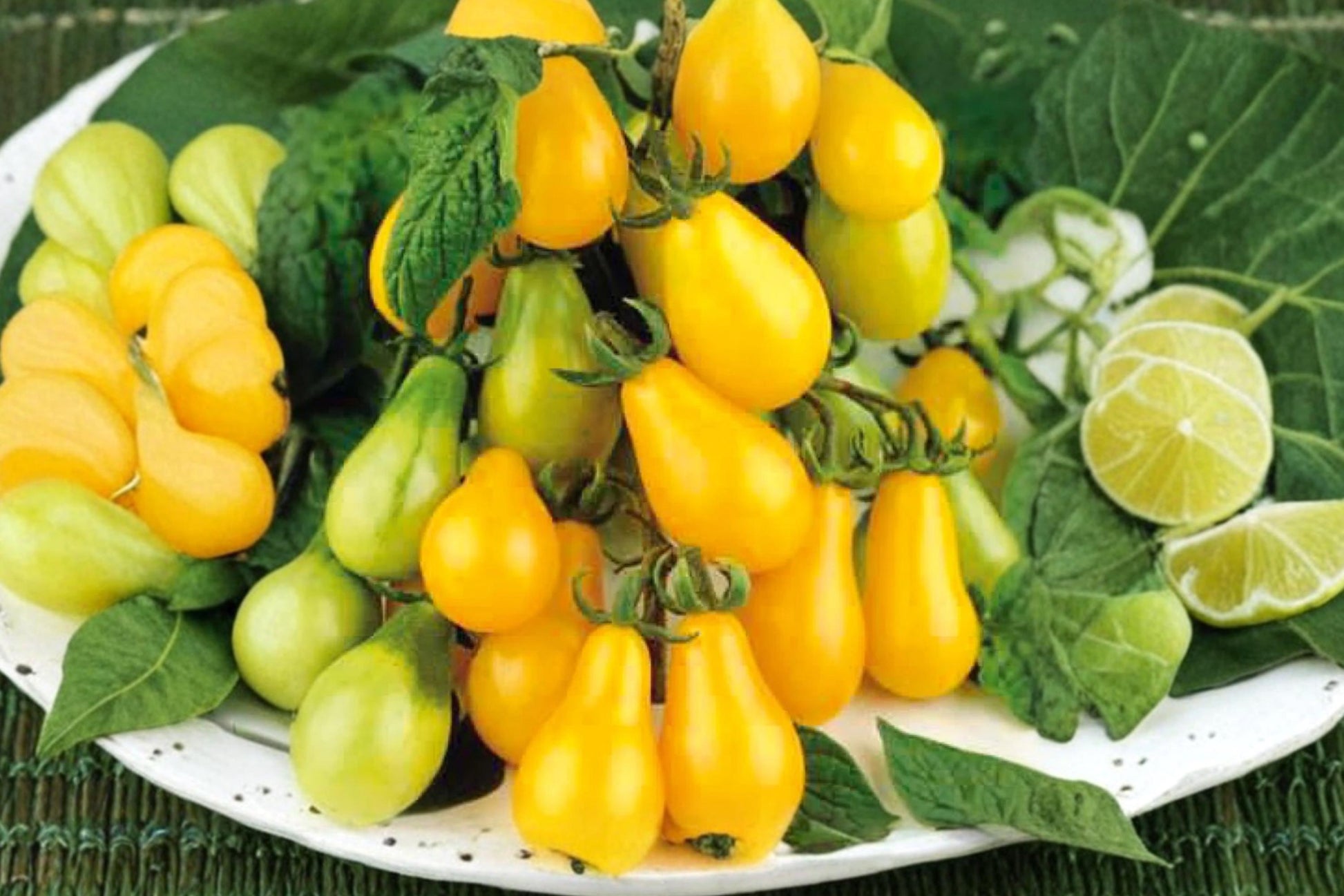 Yellow Pear Heirloom Cherry Tomato Seeds, Non-GMO, High Yield, Indeterminate, Small Pear-Shaped Fruits