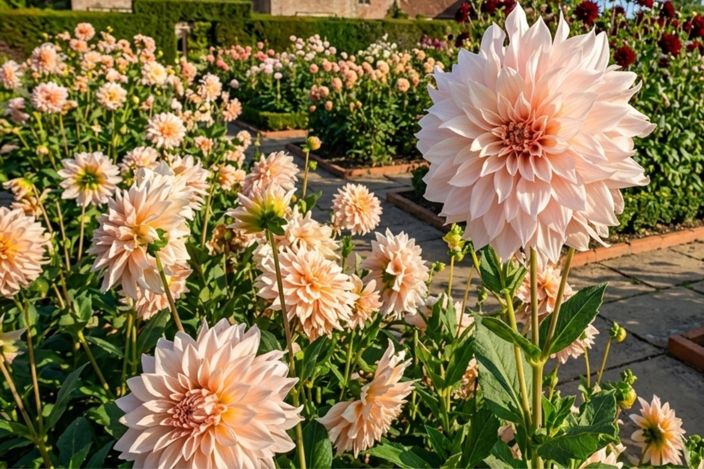 Dinnerplate Dahlia Bulb Clump Cafe au Lait Large Blooms Dahlia pinnata for Garden or Container Planting