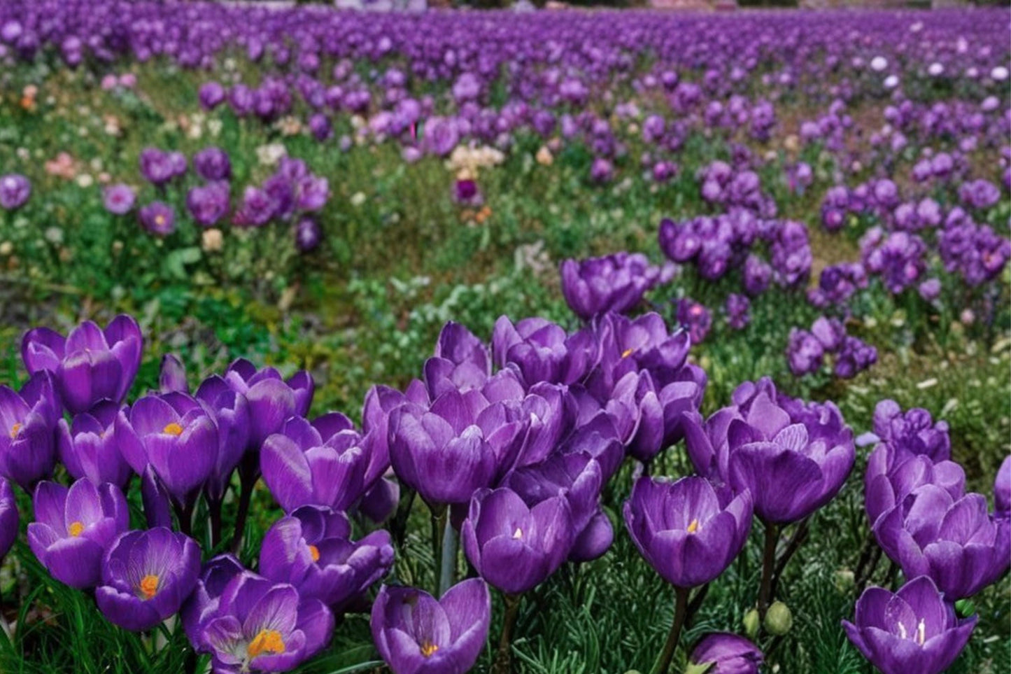 Crocus Record Bulbs – Spring-Flowering Crocus vernus with Large Purple Blooms, Garden Bulb for Borders & Naturalized Areas