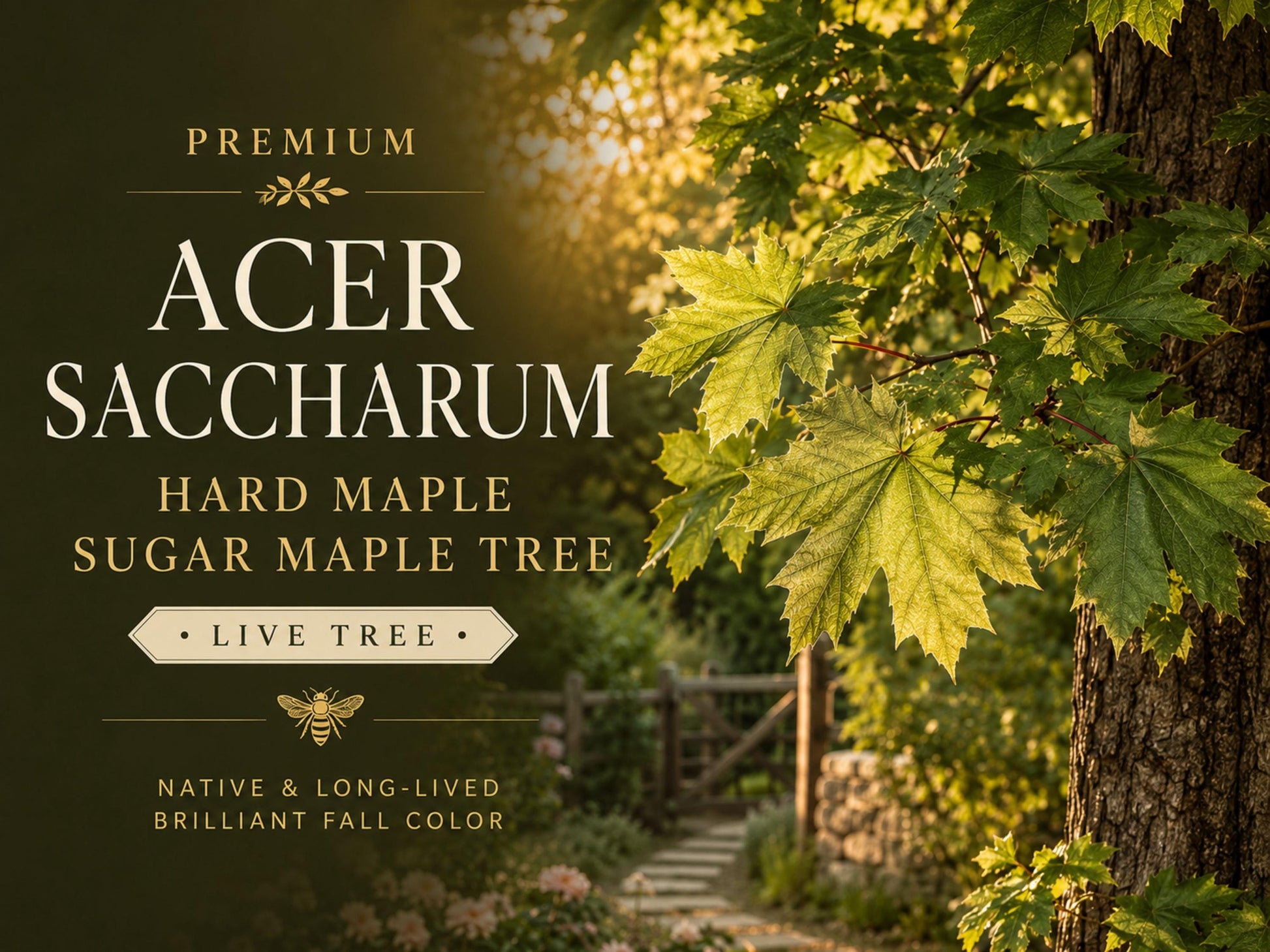 Sugar Maple Bare Root Tree 12-24in Acer saccharum Deciduous Shade Landscape Yard