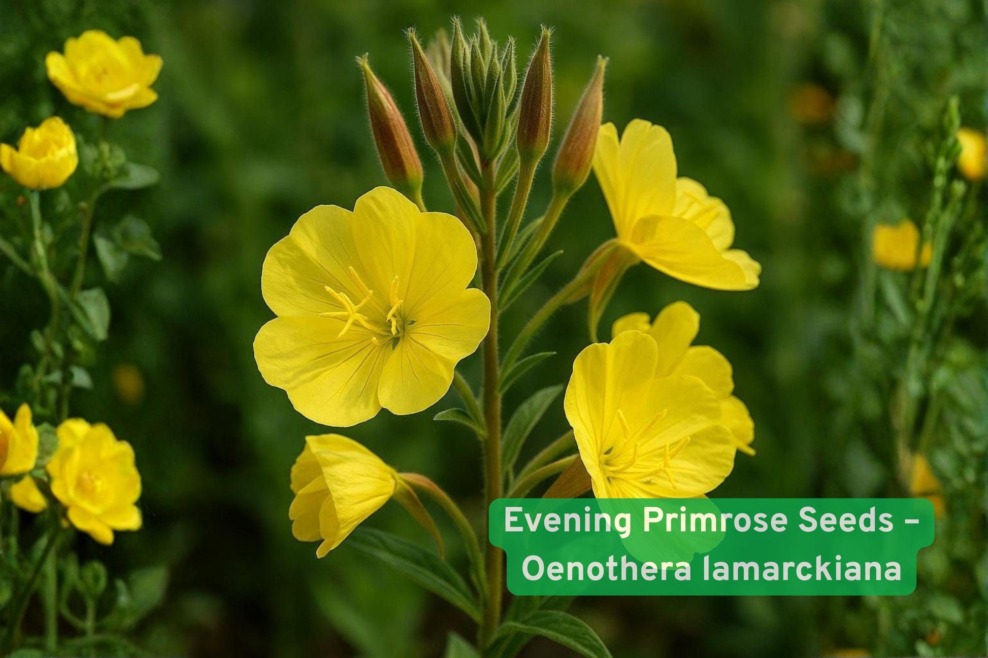 evening primrose seeds, yellow night flower, pollinator garden seeds, wildflower meadow seeds, drought tolerant seeds, biennial flower seeds, night blooming plant, bee attracting seeds, naturalized landscape seeds, summer fall bloom, full sun plant seeds, easy grow flower seeds, seed packets for pollinators
