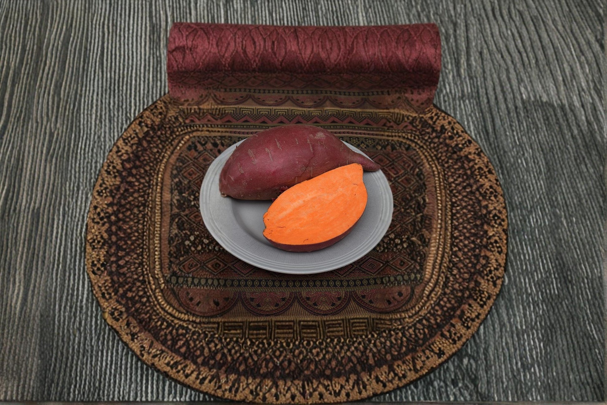 Red Garnet Sweet Potato Slip – Ipomoea batatas, Edible Orange Root Vegetable, Full Sun, Well-Drained Soil, 1 Live Plant