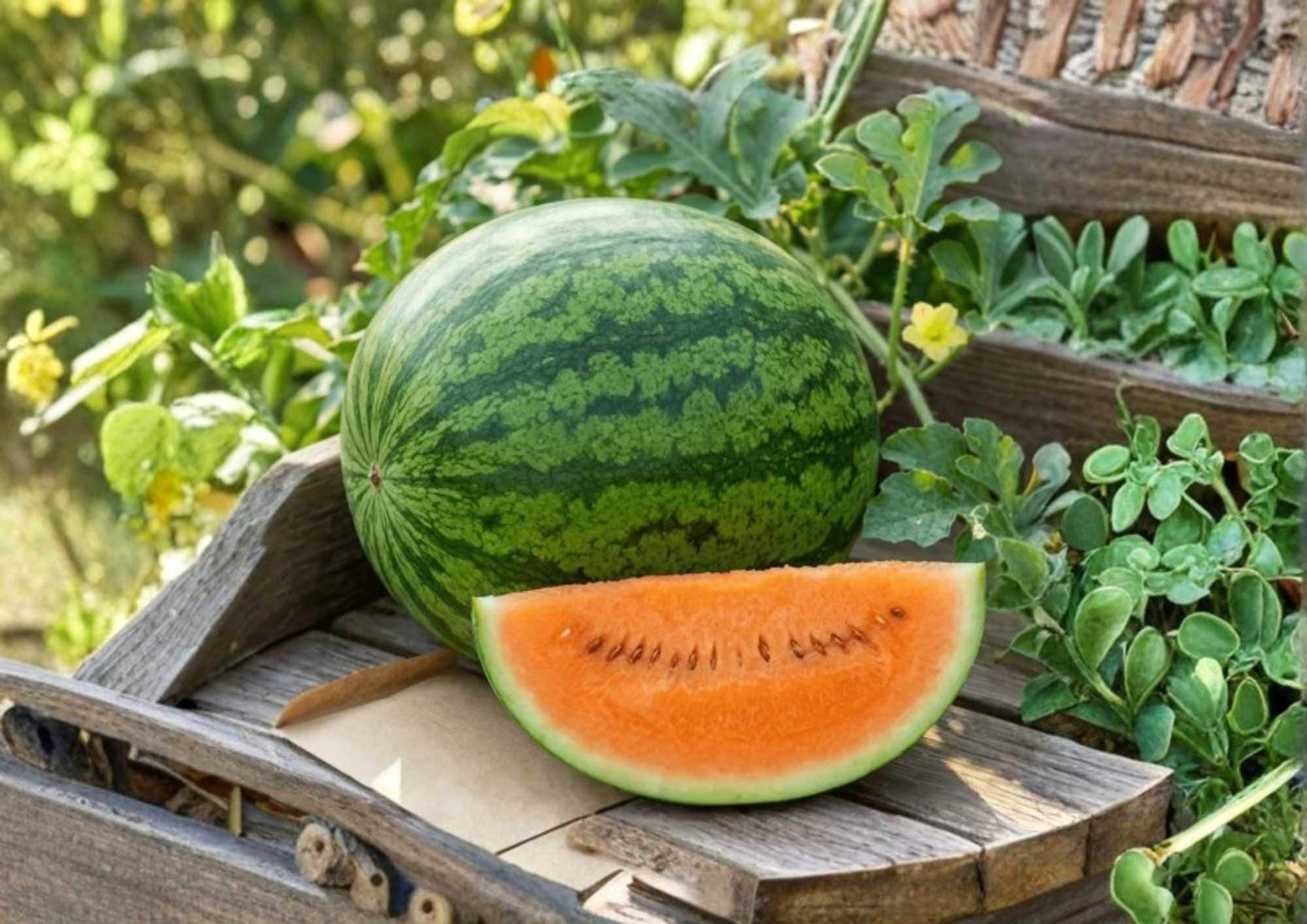 Tendersweet Orange Watermelon Seeds, Heirloom Non-GMO Fruit Seeds for Garden Planting, Juicy Summer Melon, Citrullus lanatus