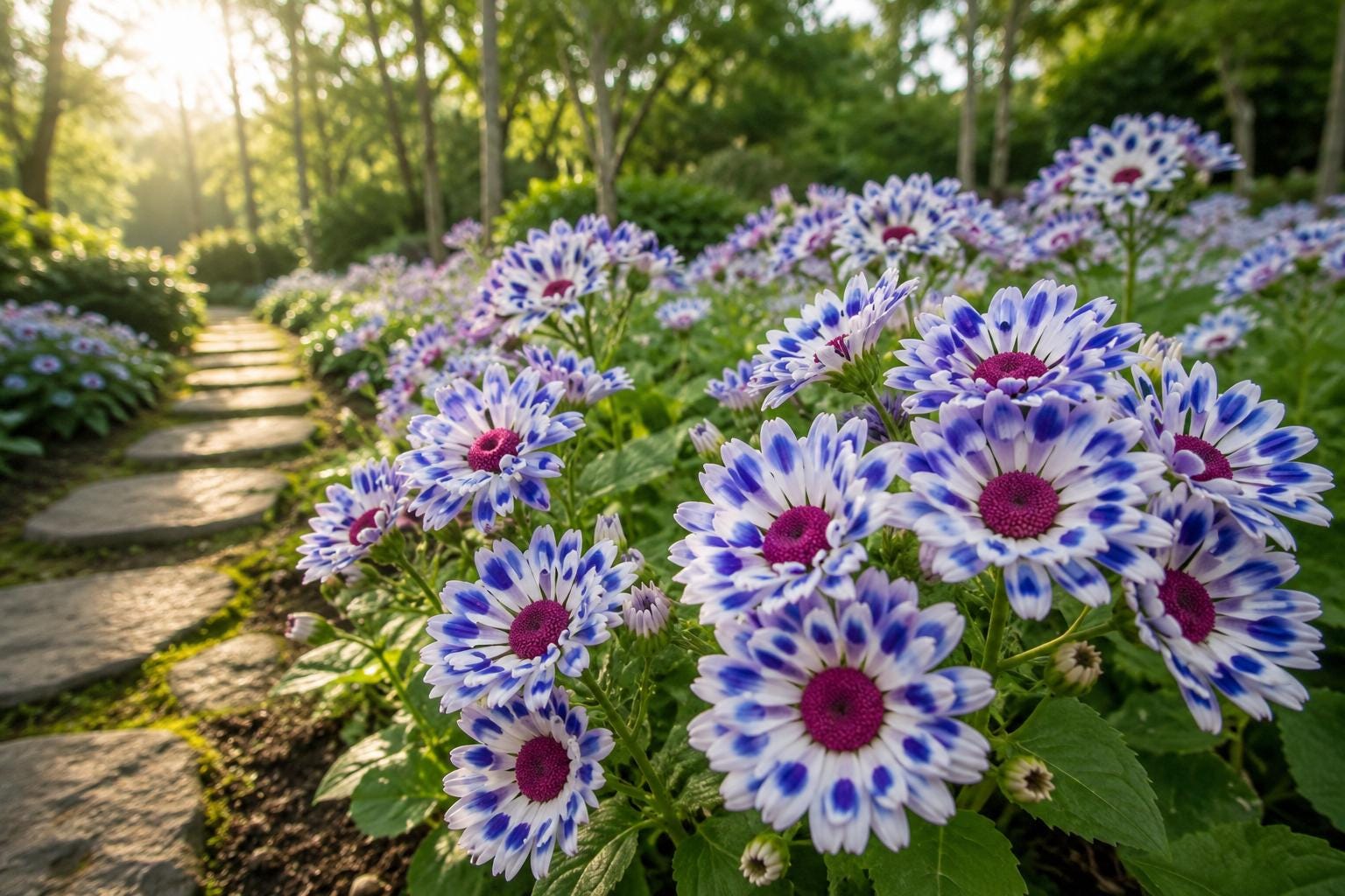 Blue White Mum Chrysanthemum Seeds – Annual Garden Flowers, Non-GMO, Pollinator-Friendly, Easy to Grow, 200+ Seeds
