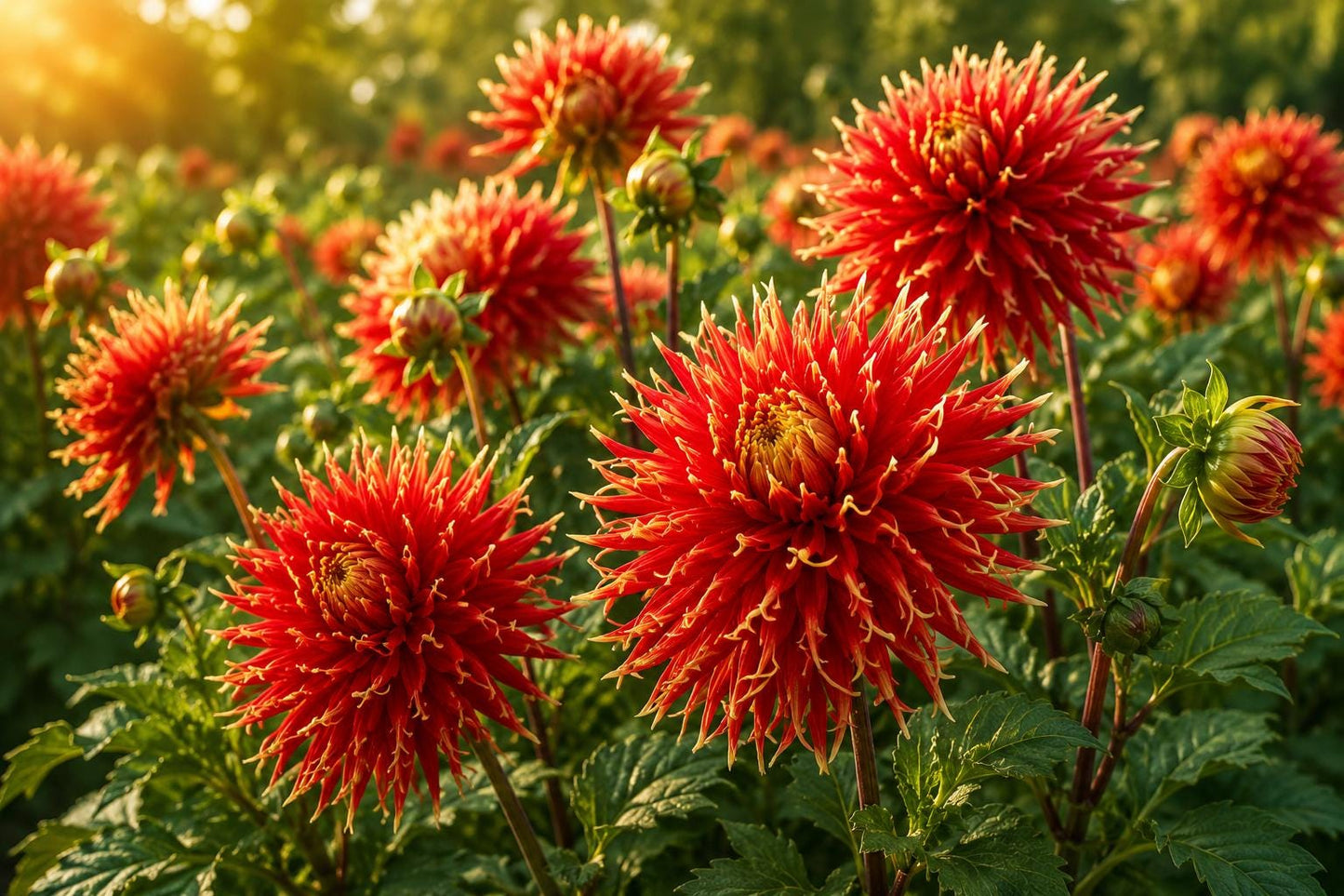 Decorative Dahlia Bulb Clump - Dahlia pinnata Perennial Flowering Plant for Garden Borders and Containers