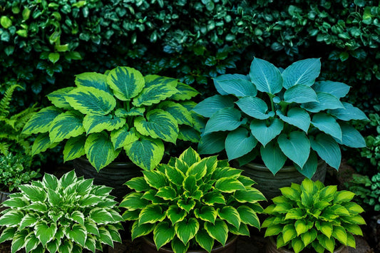 10 Pack Hosta Bare Roots – Shade Loving Perennial Plants with Variegated Foliage, Hosta spp.