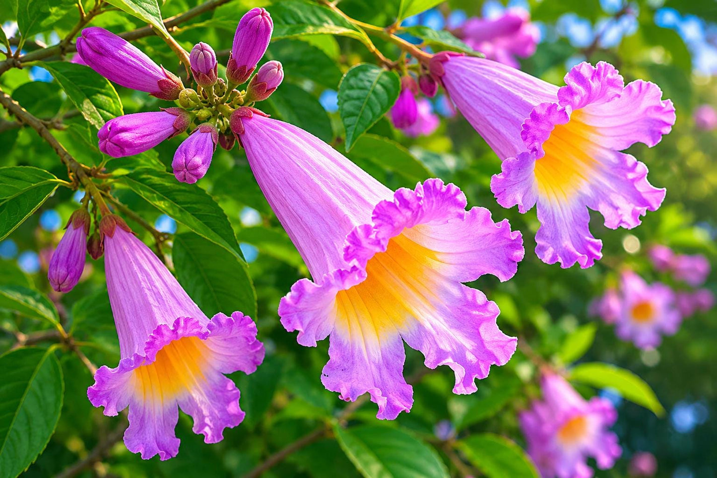 Ipe Pink Trumpet Tree Live Plant - Pink Flowers, Tropical Shade Tree - Tabebuia impetiginosa