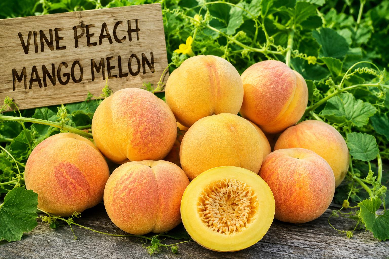Vine Peach Mango Melon Seeds, Cucumis melo var. chito, Tropical Fruit, Fast-Growing Annual Vine for Garden Beds & Trellises