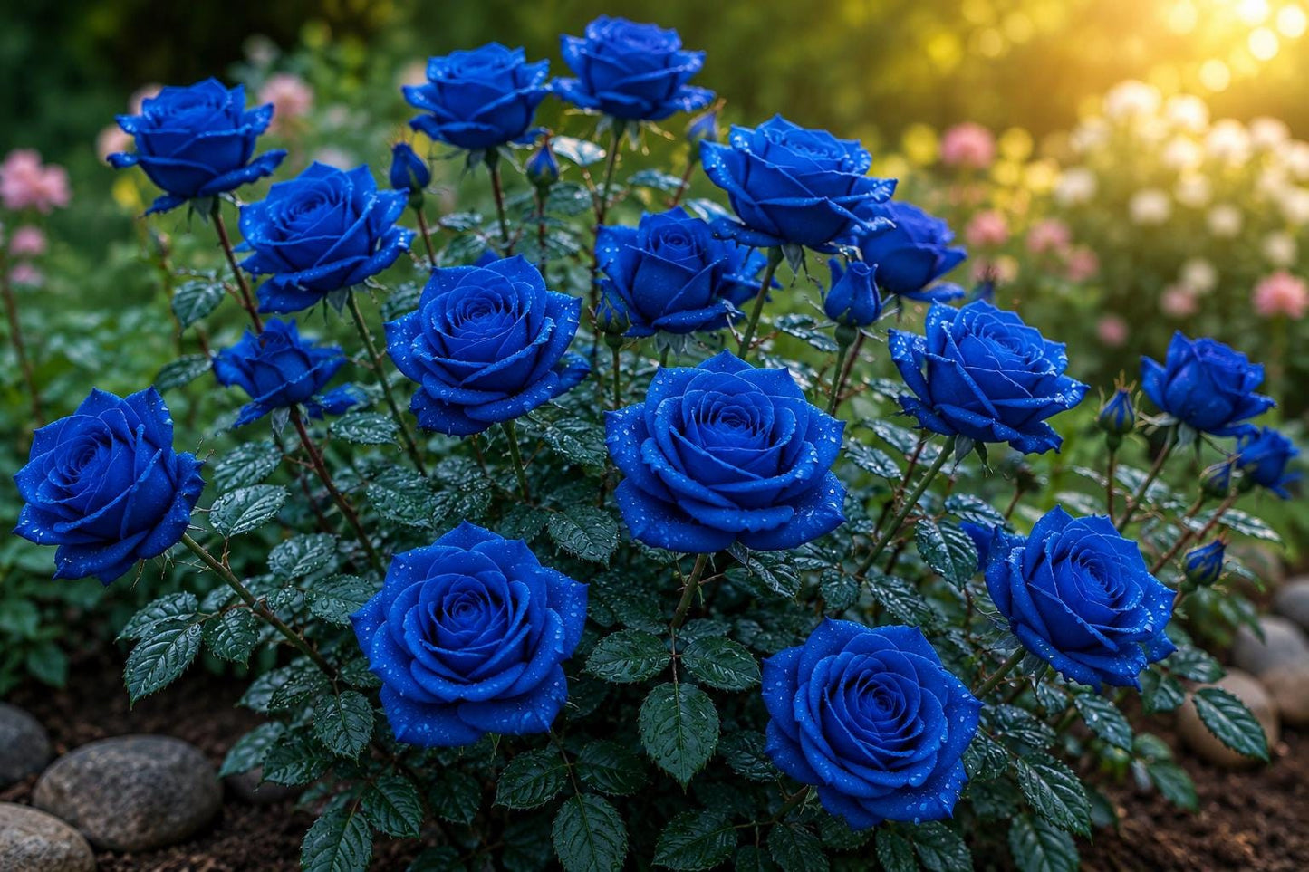 Blue Rose Seeds - 20 Pack, Rare and Striking Rosa spp. for Garden, Floral Arrangements, Pollinator Attractant