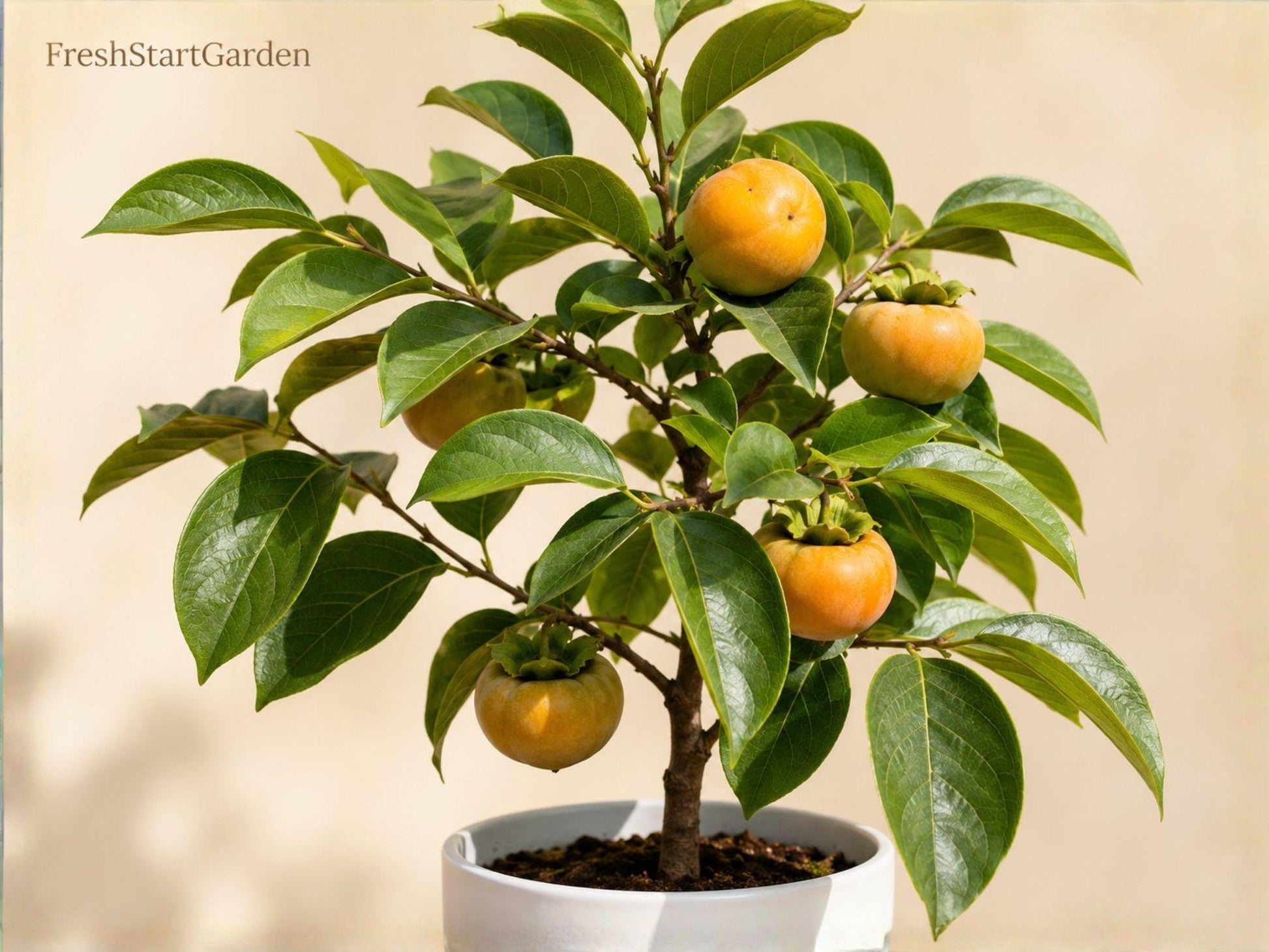 Native Persimmon Tree Bare Root Starter – Diospyros virginiana Edible Shade Tree, 6-12 Inches
