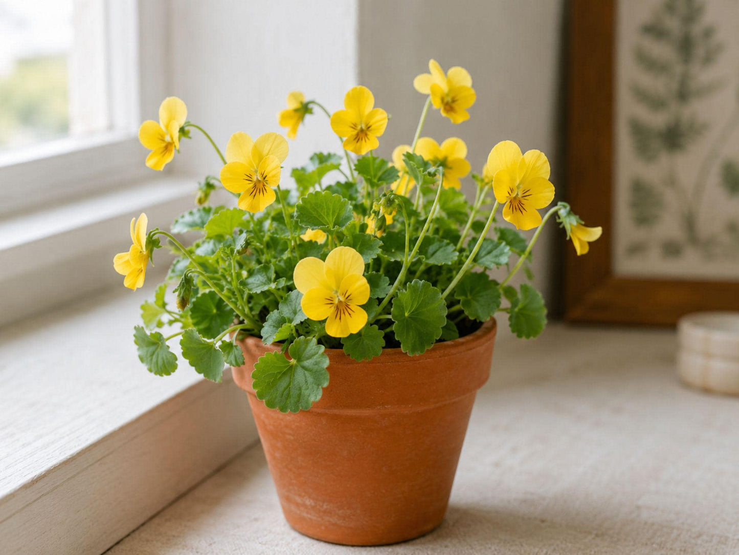 Yellow Violet Bare Root Plant - Native Viola rotundifolia with Bright Yellow Spring Blooms for Shade Gardens