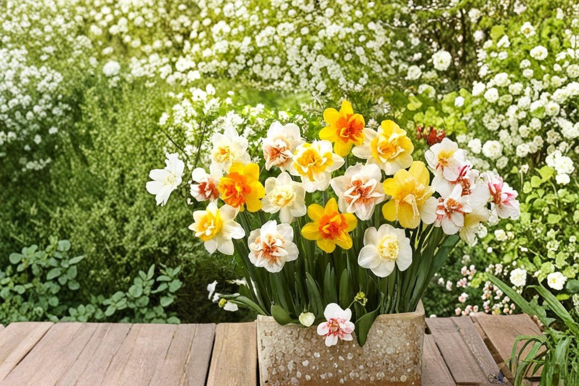 Mixed Daffodil Bulbs for Spring Planting – Narcissus spp. Flowering Bulbs for Garden Beds, Borders & Containers
