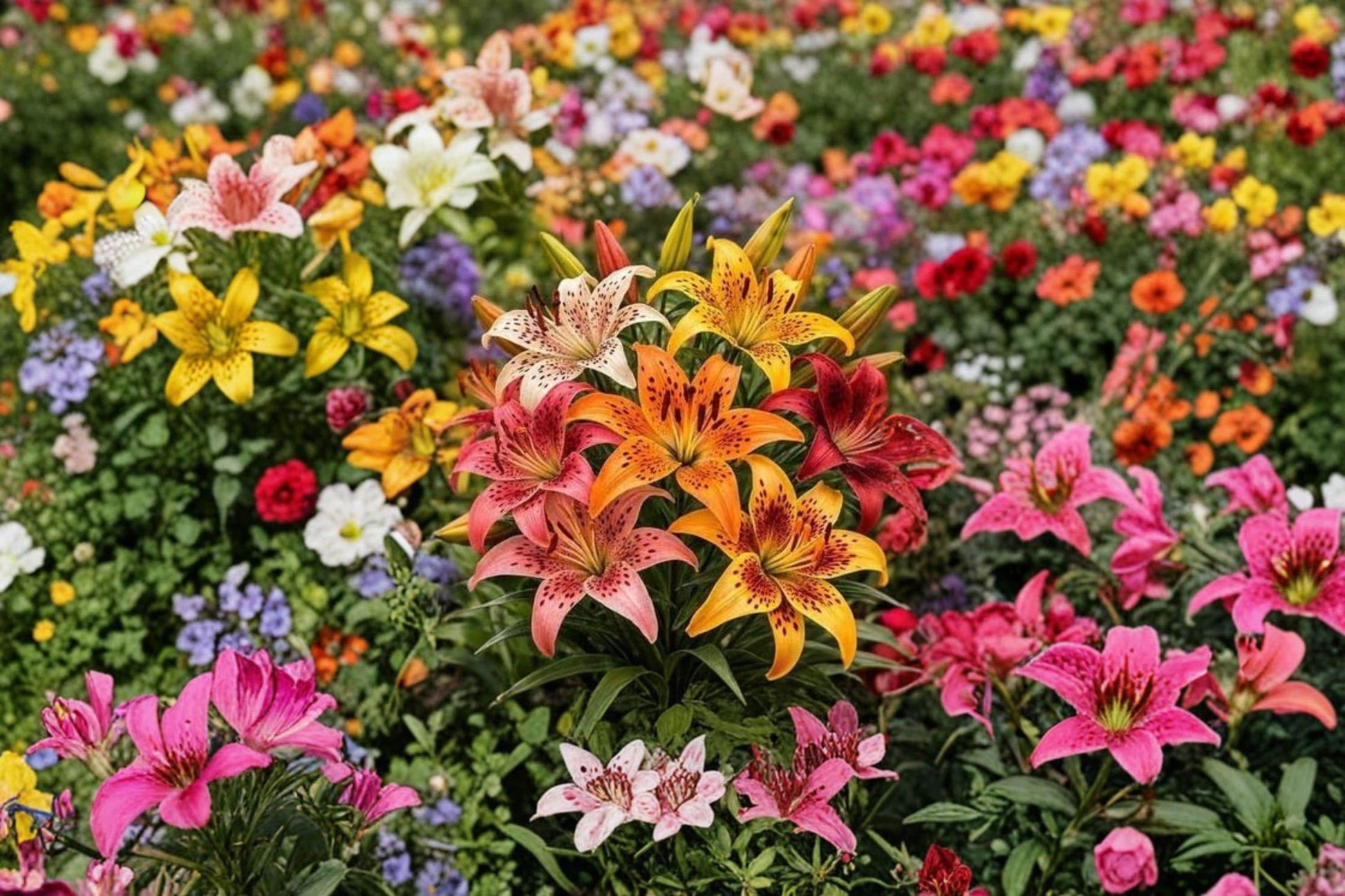 Tiger Lily Bulbs 3 Pack – Lilium lancifolium Mixed Color Flowering Perennials for Garden Borders and Landscapes