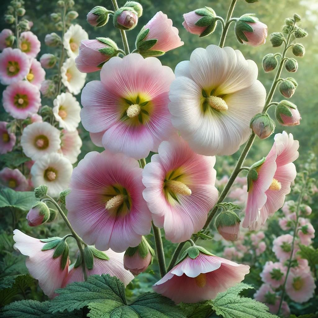 Althaea officinalis Seeds - 25 Count - Marshmallow Plant - Perennial Herb with Pale Pink Flowers - Zone 3-9