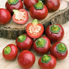 Red Cherry Sweet Pepper Seeds – 250mg, Heirloom, Mild Crunchy, High Yield, for Snacking & Pickling, Garden Ready, Capsicum annuum