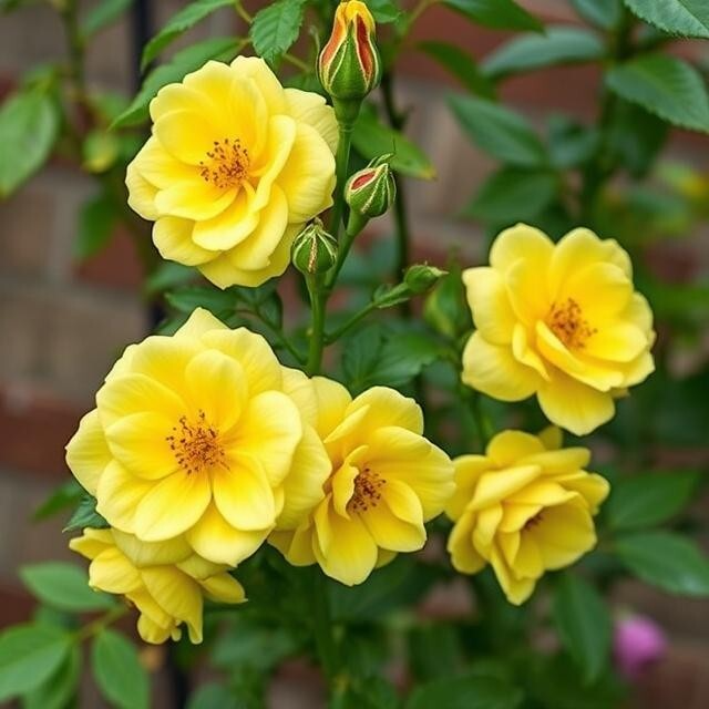 20pcs Yellow Climbing Rose Seeds – Bright Yellow Blooms, Fragrant, Vining Rose, Rosa spp., Climbing Flowering Vine for Trellises & Fences