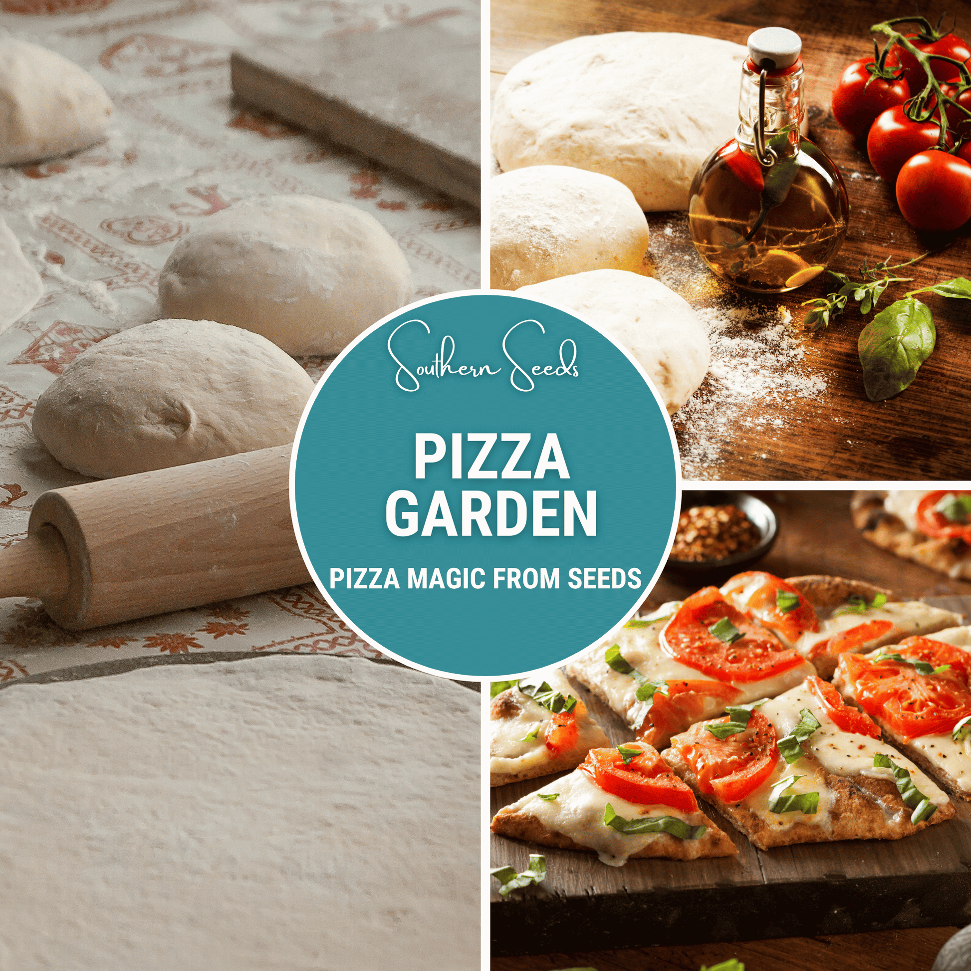 Pizza Garden Seed Collection – 10 Varieties for Homegrown Tomatoes, Herbs & Peppers, Organic Vegetable Seeds