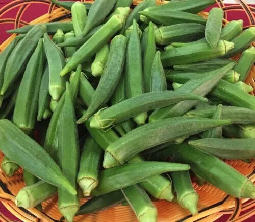Emerald Okra Seeds - 25+ Heirloom Non-GMO Abelmoschus esculentus