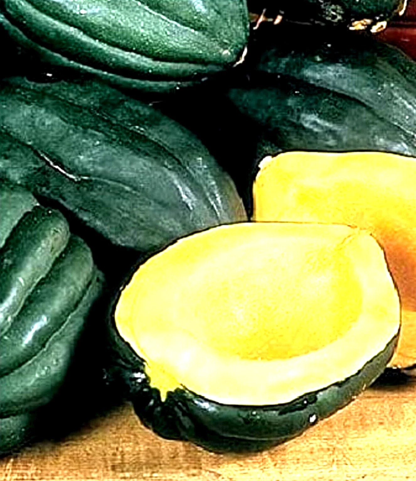 Table Queen Acorn Squash Seeds - Non-GMO, Cucurbita pepo, Heirloom Variety, Bush Type, 10 Seeds