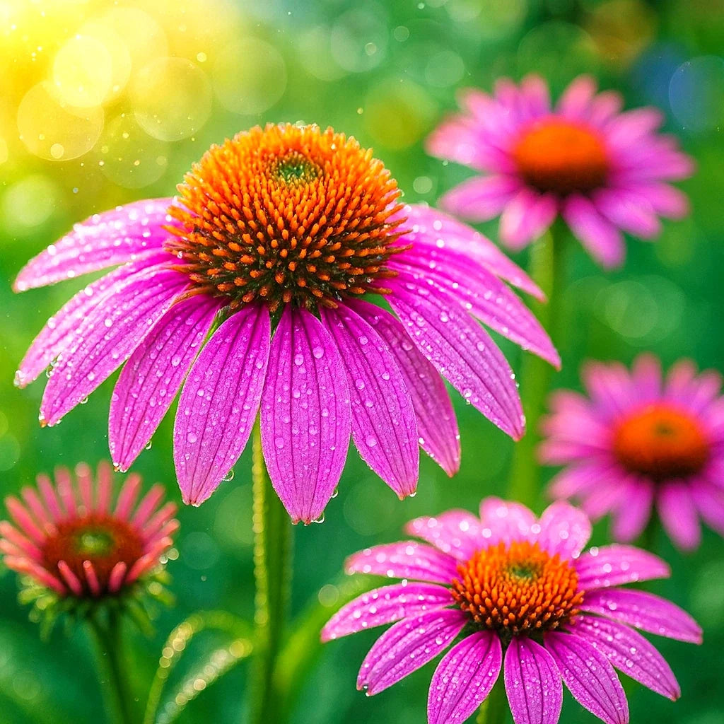 Purple Coneflower Seeds - 200+ Echinacea purpurea Perennial Seeds for Bees & Birds, Full Sun, Easy to Grow, Garden & Landscape