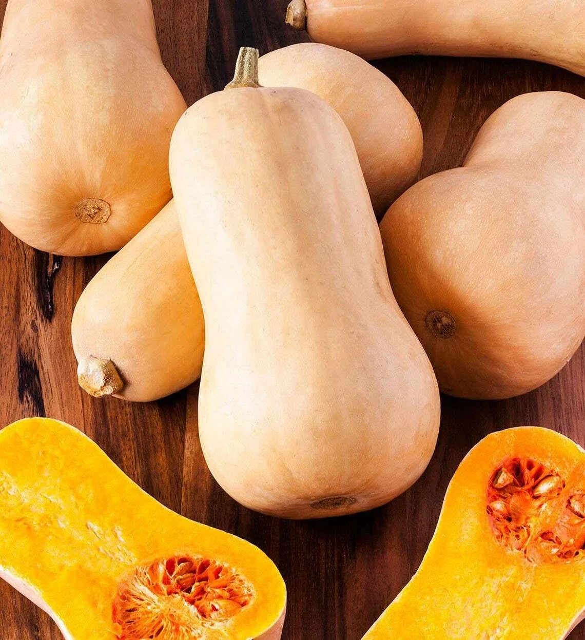 Butternut Winter Squash Seeds – Non-GMO Heirloom Cucurbita moschata, 10+ Packets for Home Garden, Nutty Flavor, Easy to Grow