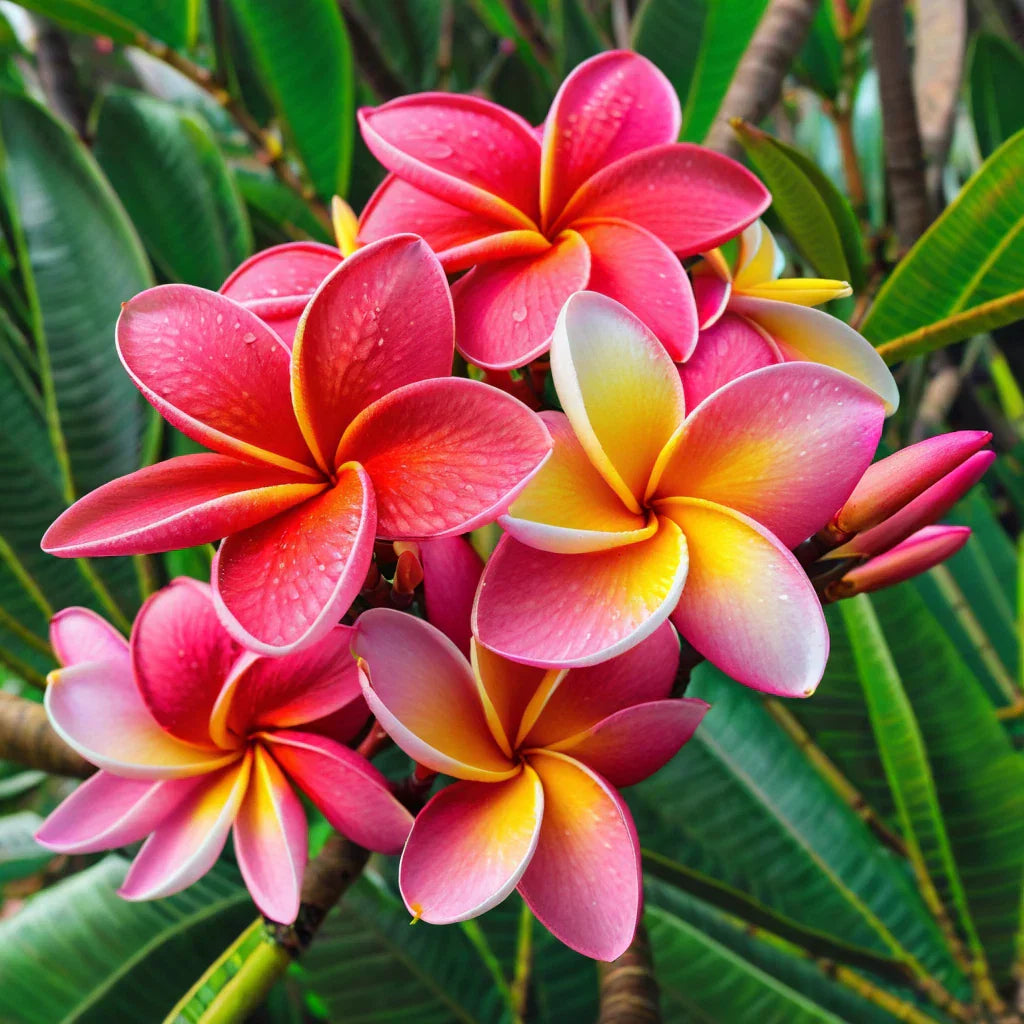 Plumeria Seeds - 5 Orange Pink Hawaiian Flower Seeds - Perennial Plant