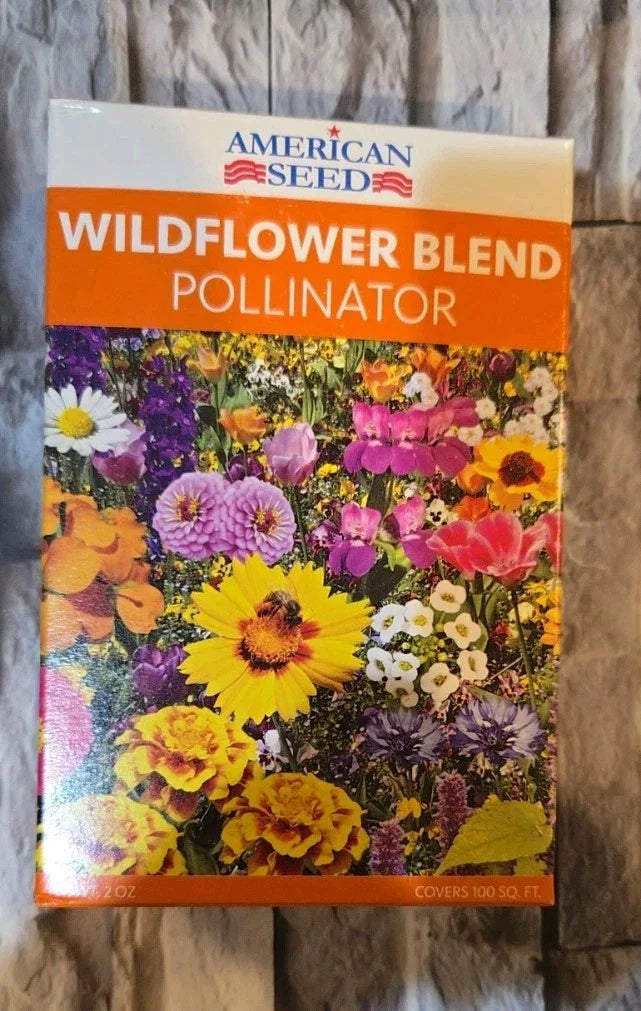 Wildflower Seed Mix - 5,000 Seeds for Bees & Butterflies - Native Annual & Perennial Flowers - Pollinator Garden Seeds