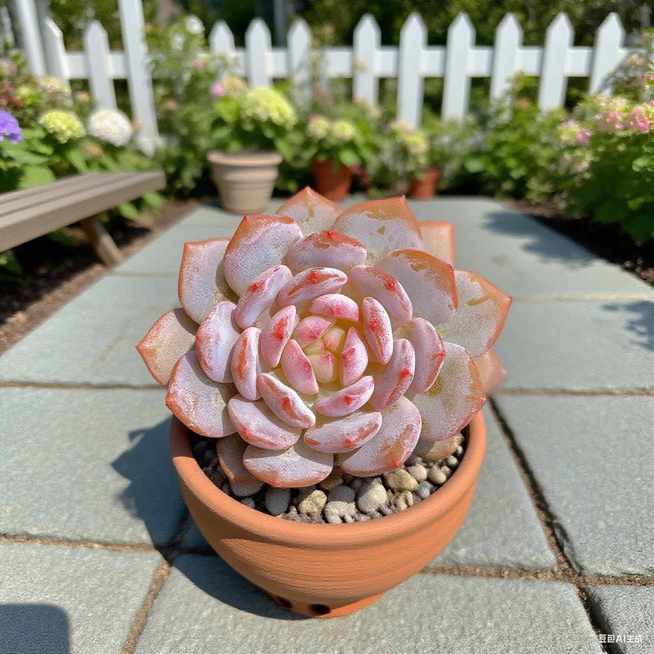 Echeveria Pink Peony Succulent Plant - Rare Green Live Succulent - Rosette, Drought-Resistant, Indoor & Outdoor Care